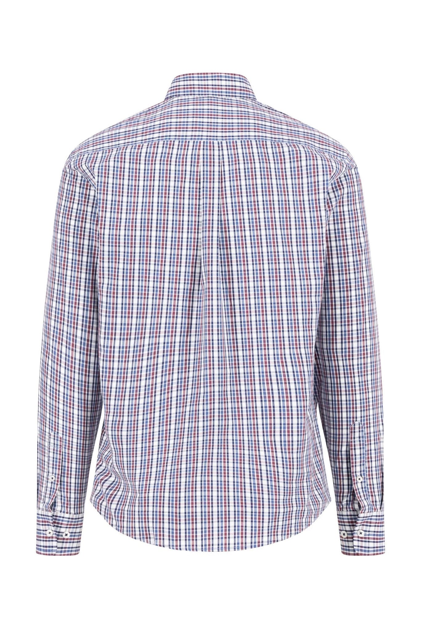 Fynch Hatton Button-Down Check Shirt - Deep Merlot