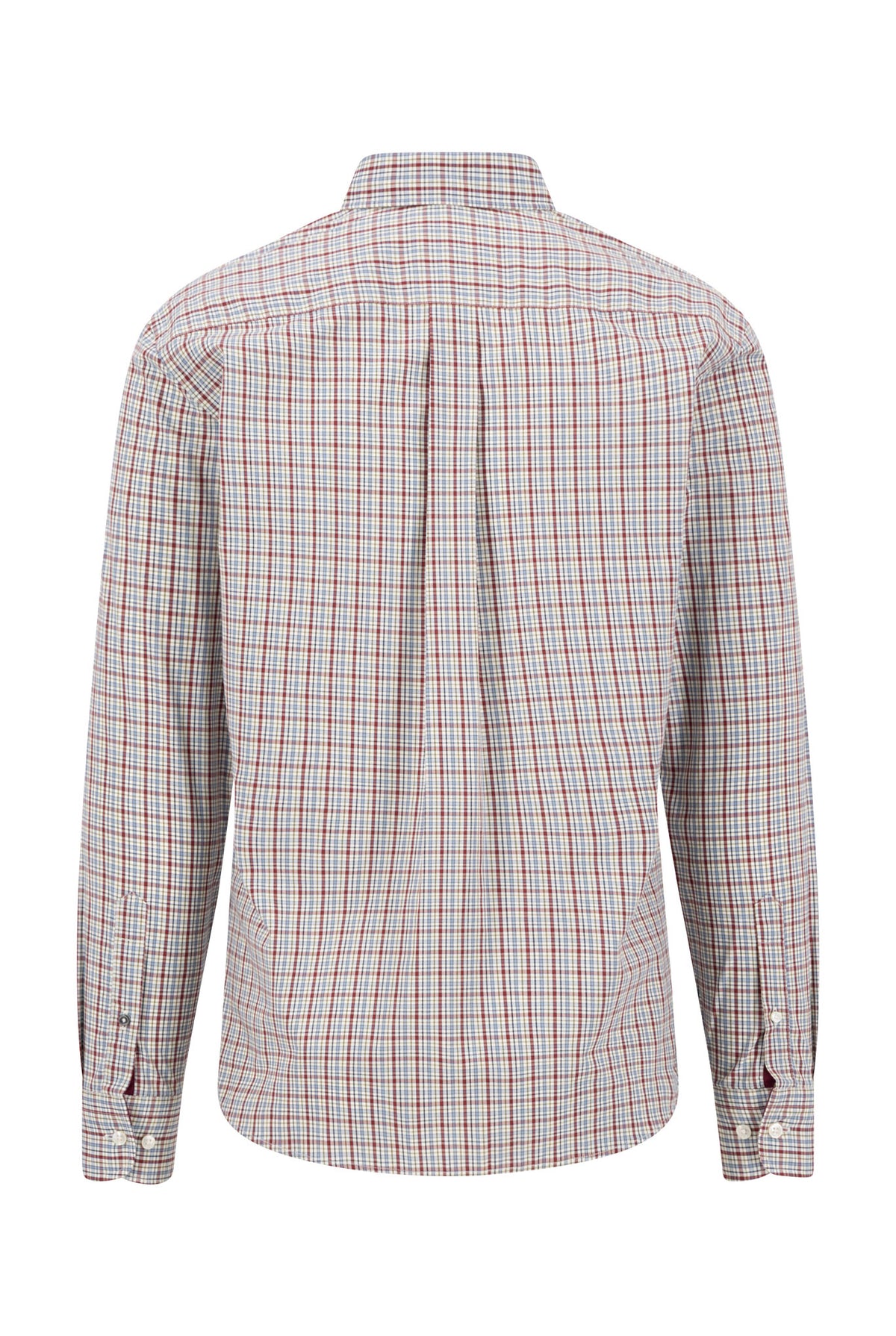 Fynch Hatton Button-Down Colourful Check Shirt - Brick