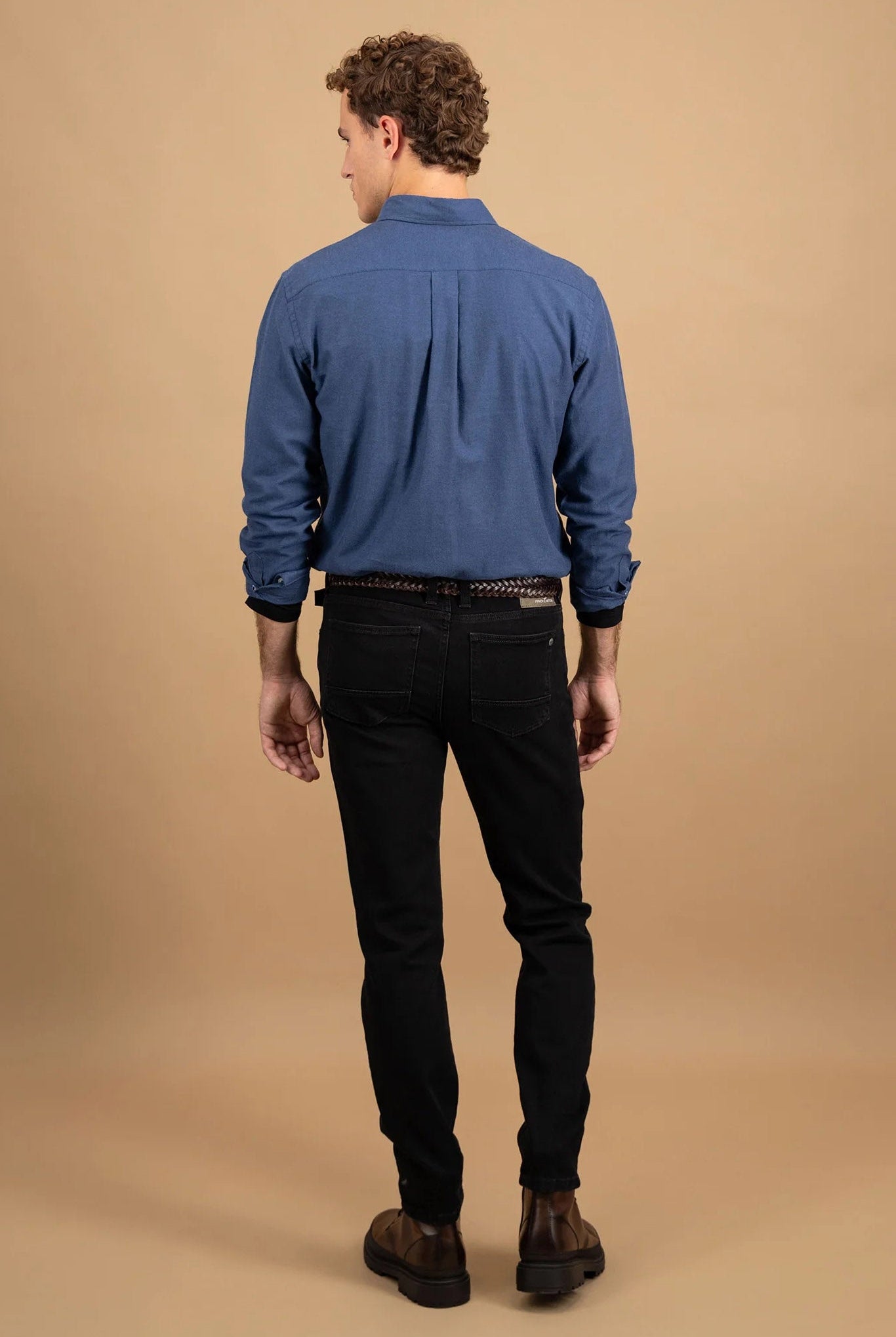 Fynch Hatton Button-Down Flannel Shirt - Navy