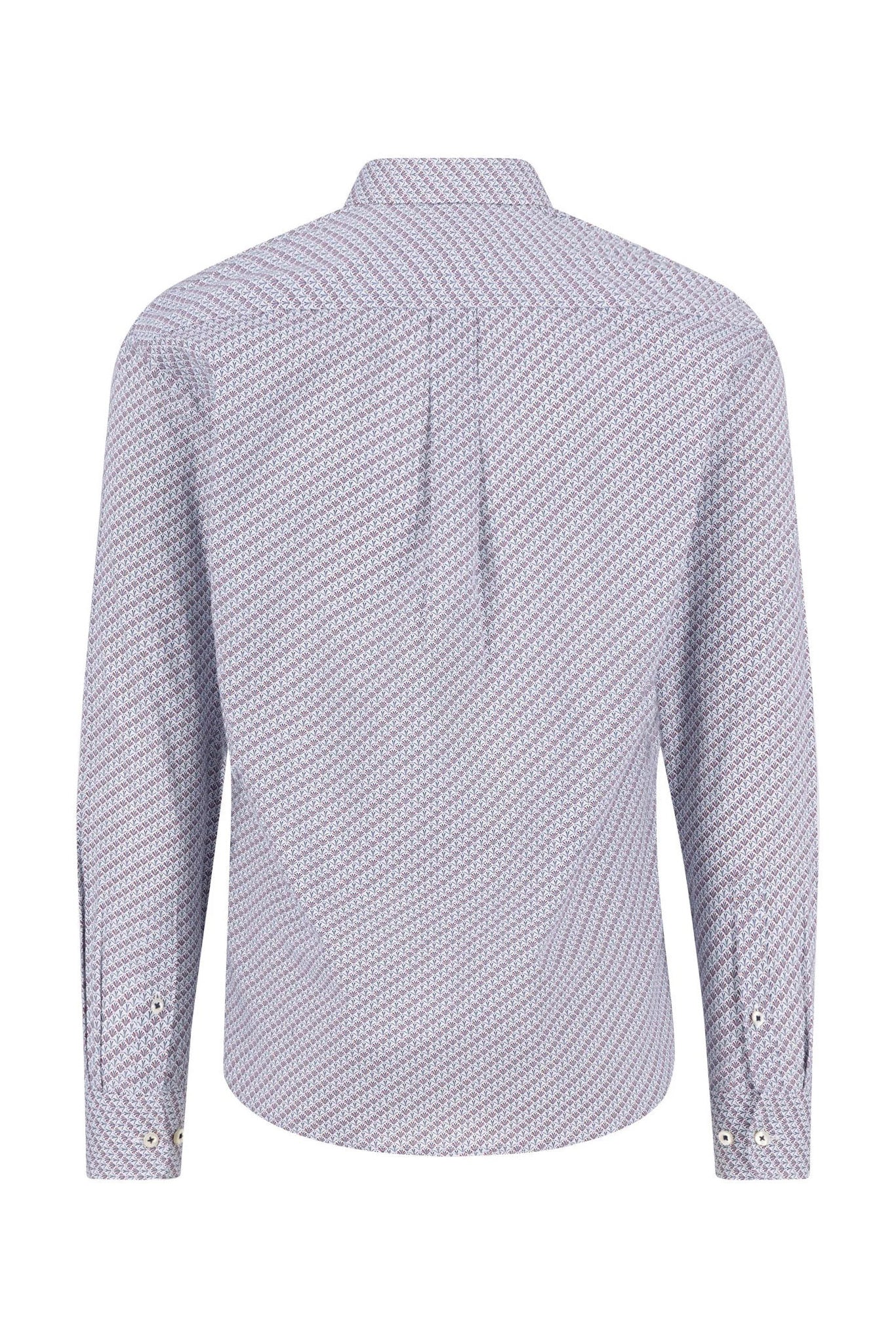 Fynch Hatton Button-Down Print Shirt - Deep Merlot