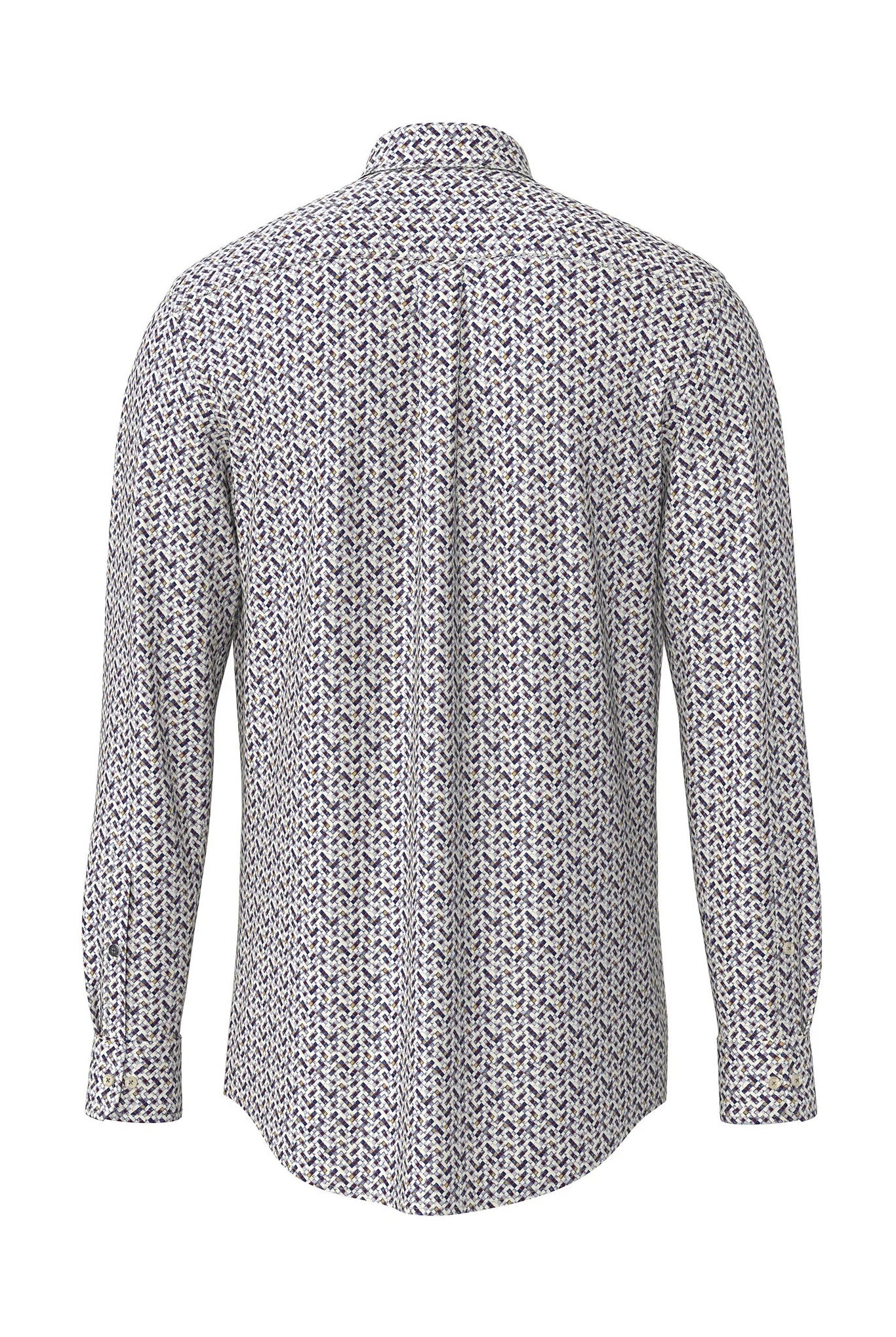 Fynch Hatton Button-Down Print Shirt - Deep Merlot