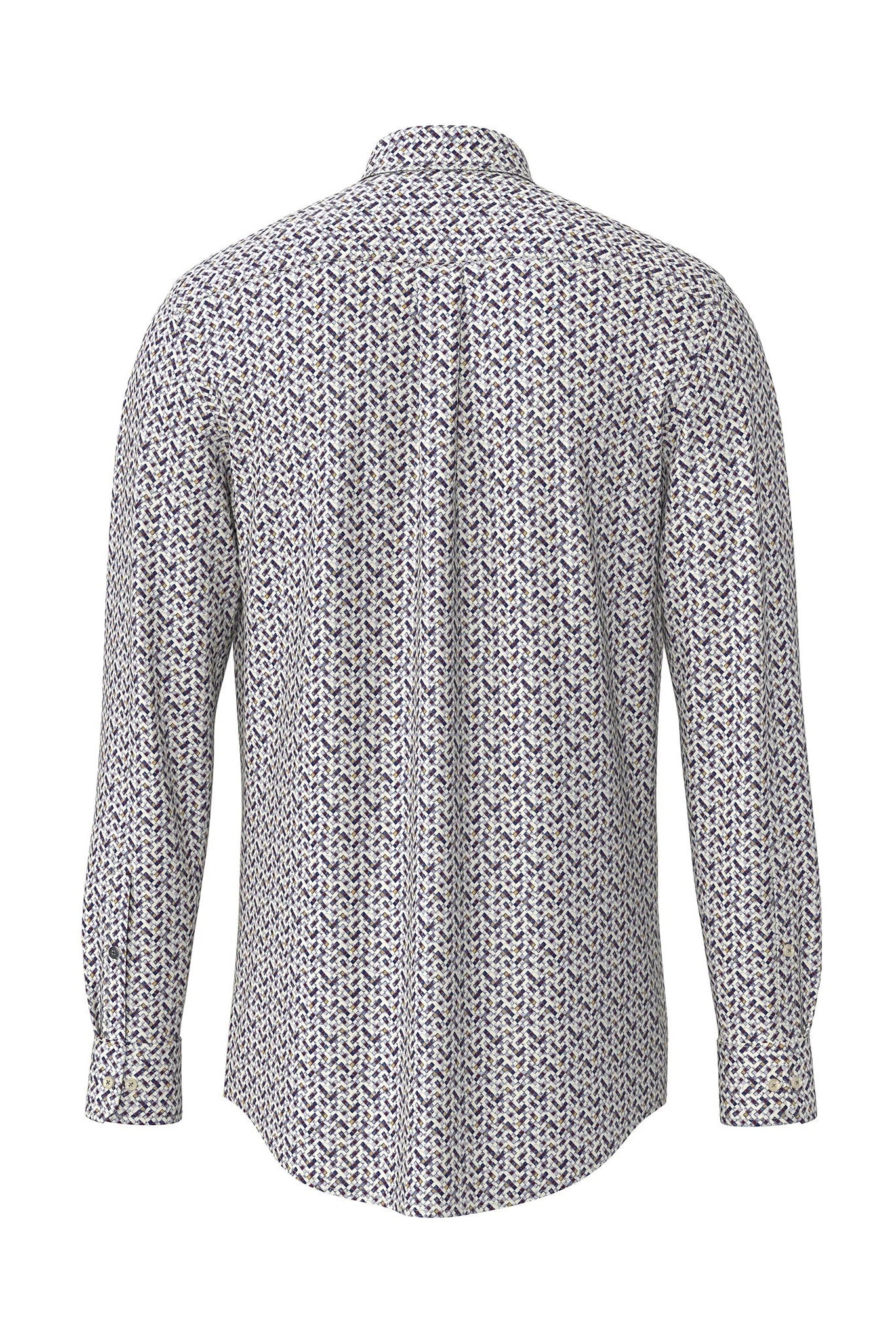 Fynch Hatton Button-Down Print Shirt - Deep Merlot