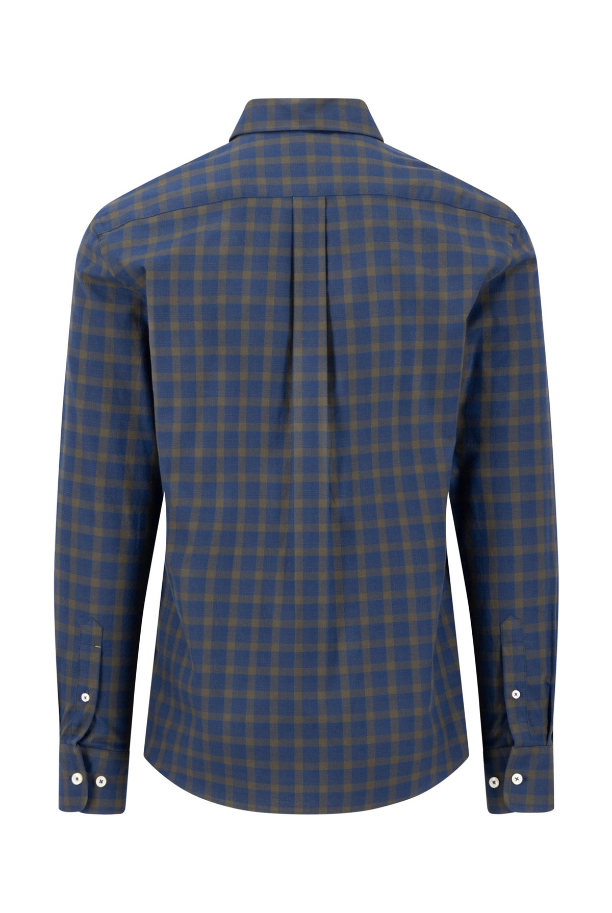 Fynch Hatton Button-Down Two Tone Check Shirt - Cypress