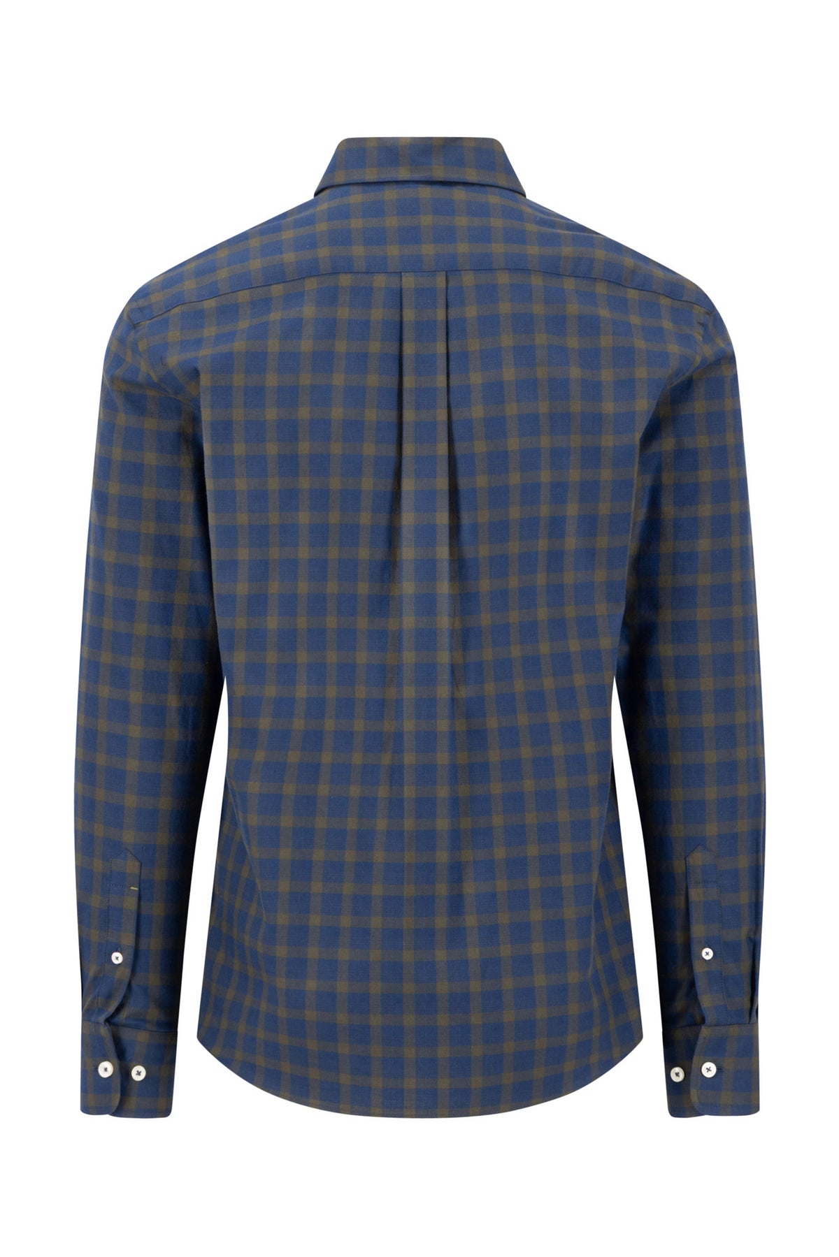 Fynch Hatton Button-Down Two Tone Check Shirt - Cypress