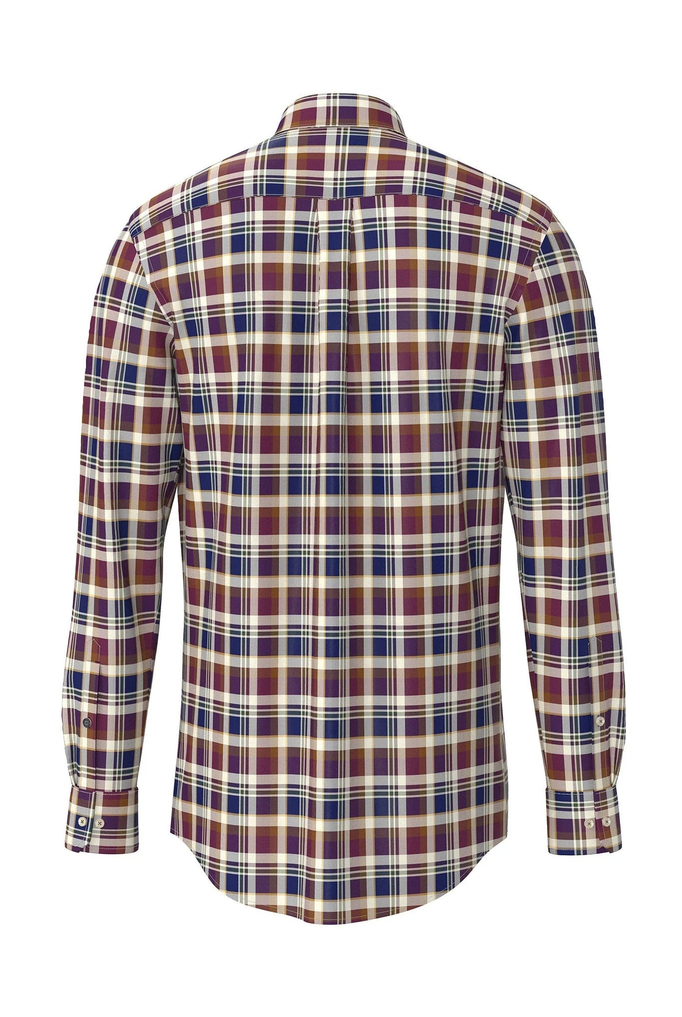 Fynch Hatton Button-Down Washed Oxford Shirt - Deep Merlot