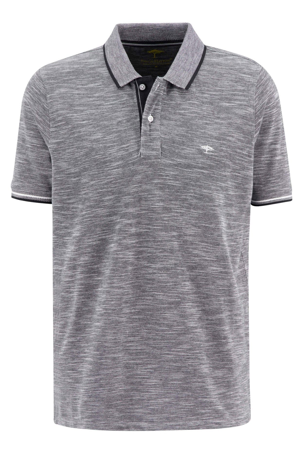 Fynch Hatton Cotton Slub Polo - Navy