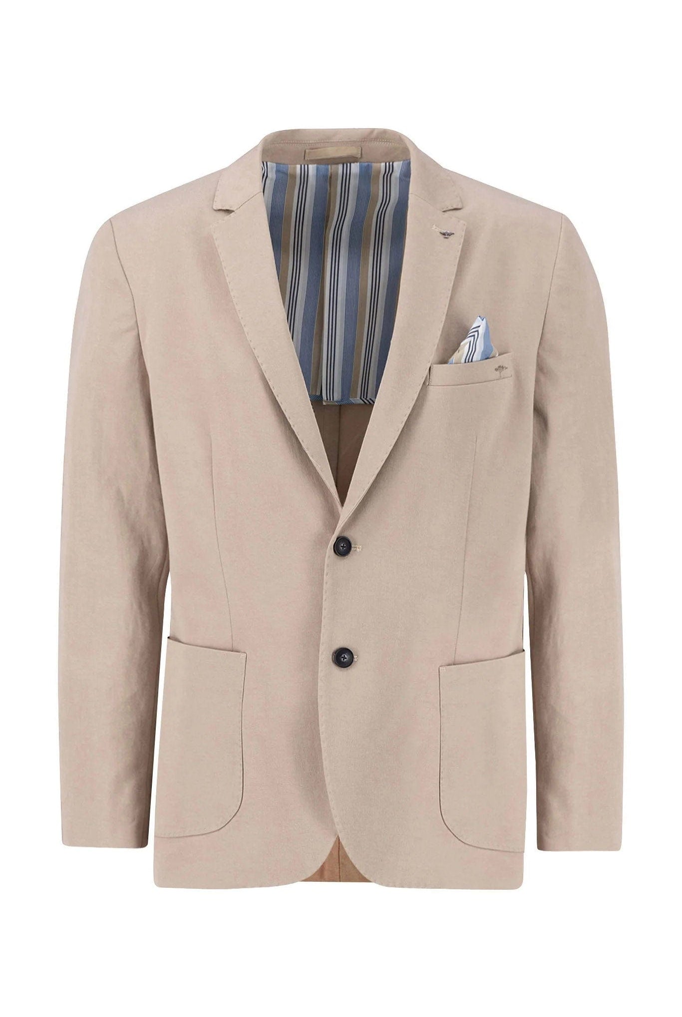 Fynch Hatton Cotton Twill Blazer - Beige