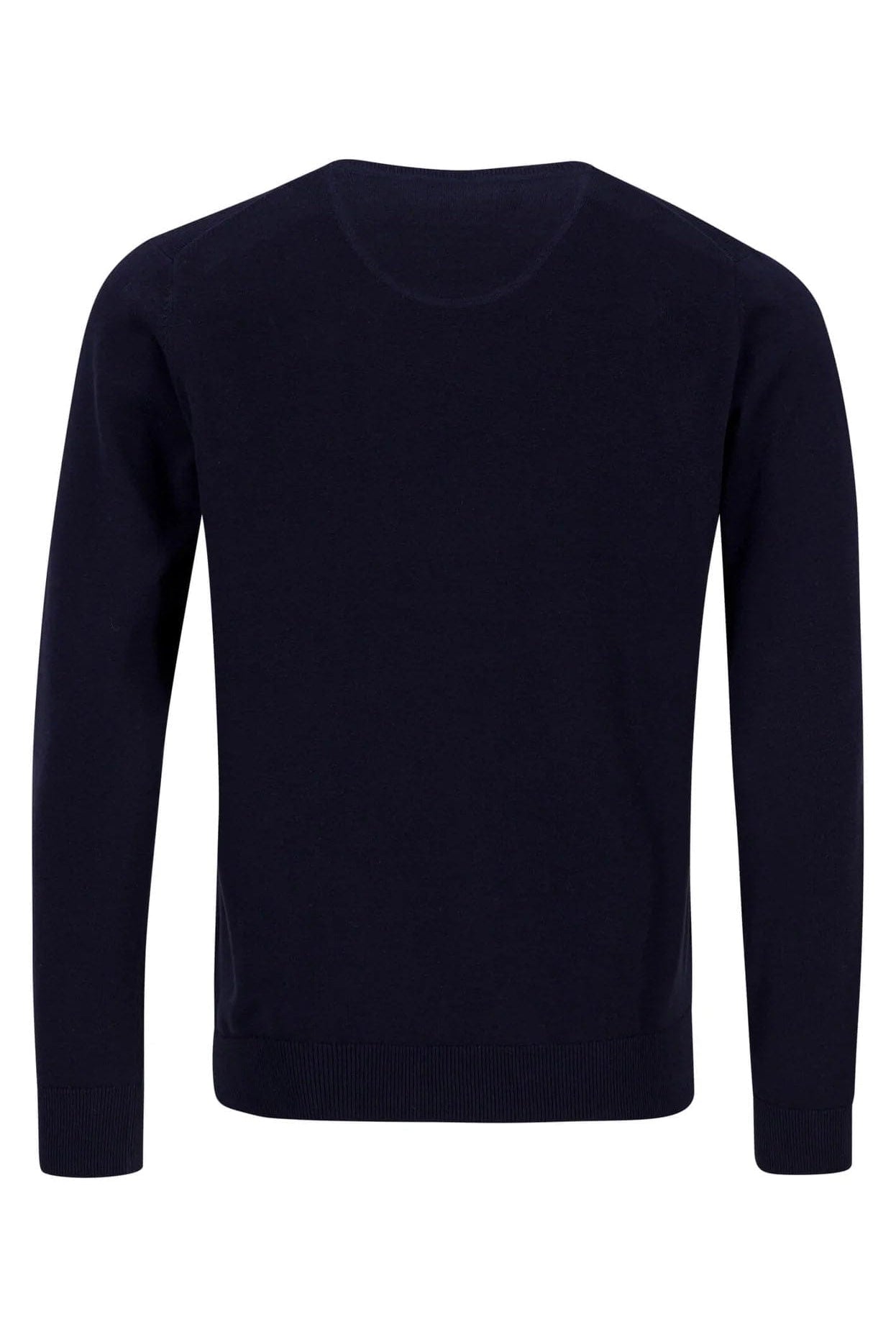 Fynch Hatton Fine Knit Crew Neck Sweater - Navy