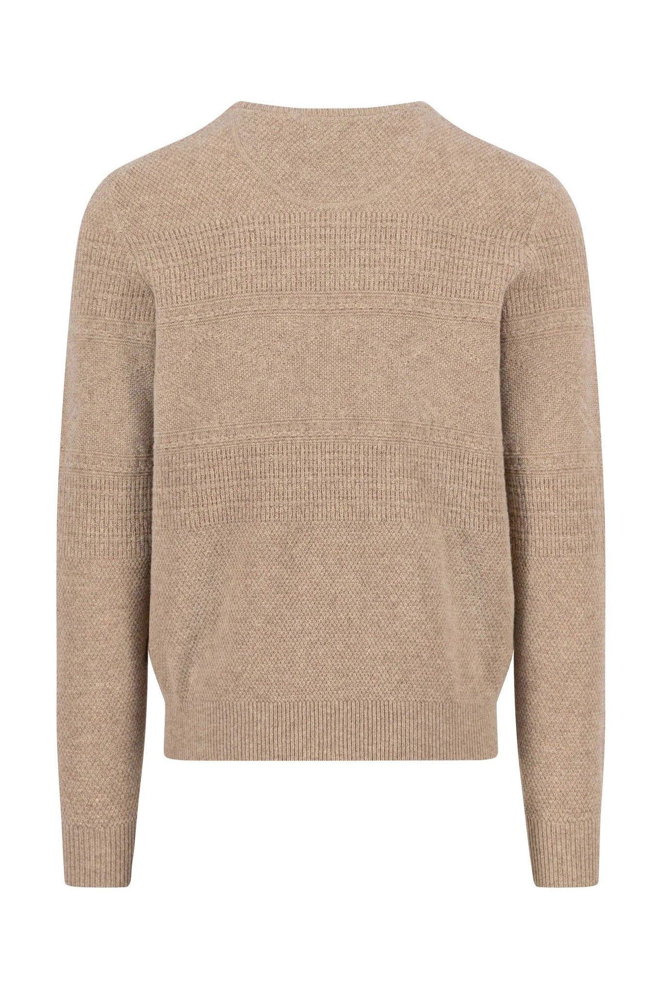 Fynch Hatton Lambswool Crew Neck Jumper - Taupe