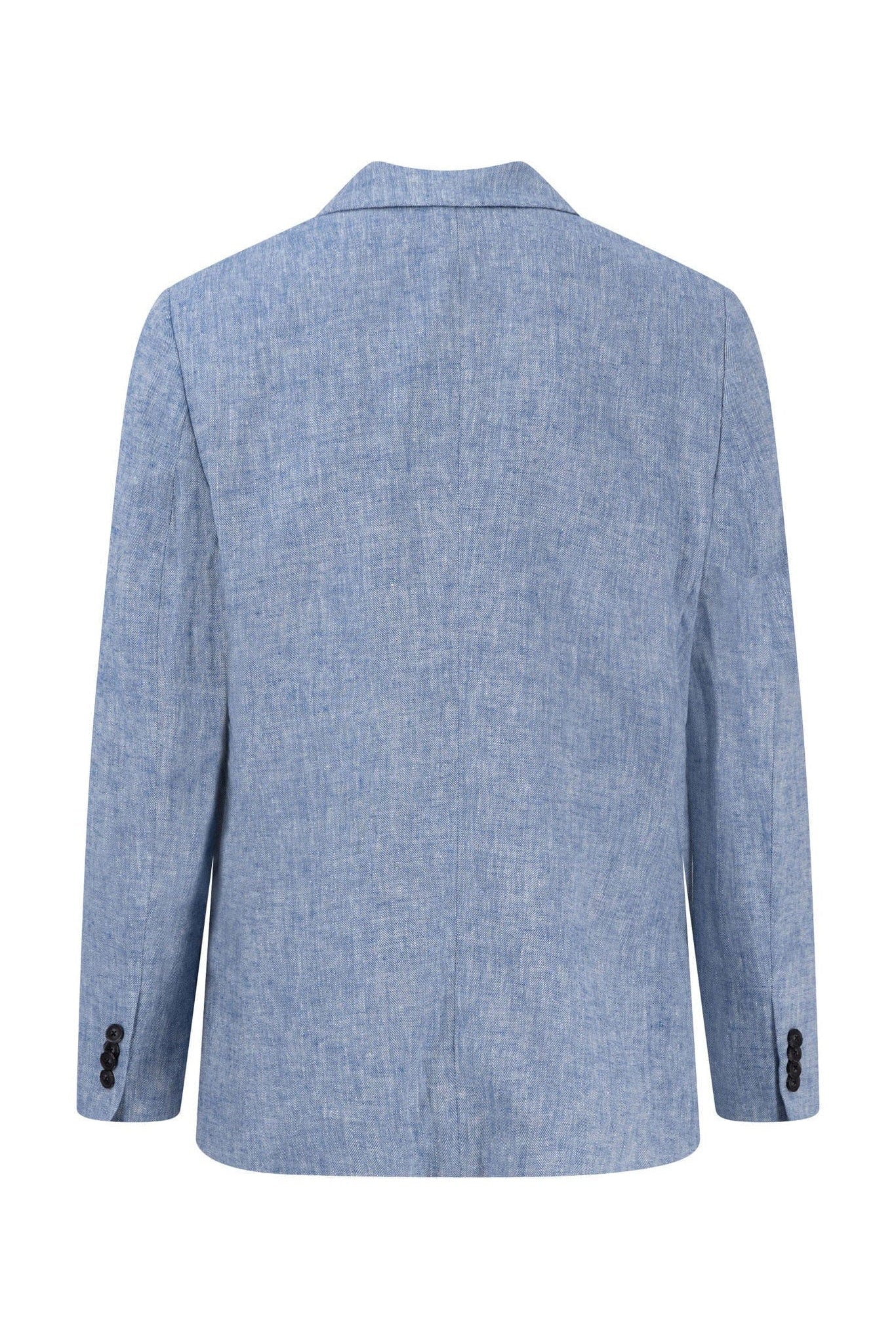 Fynch Hatton Linen Herringbone Blazer - Summer Breeze