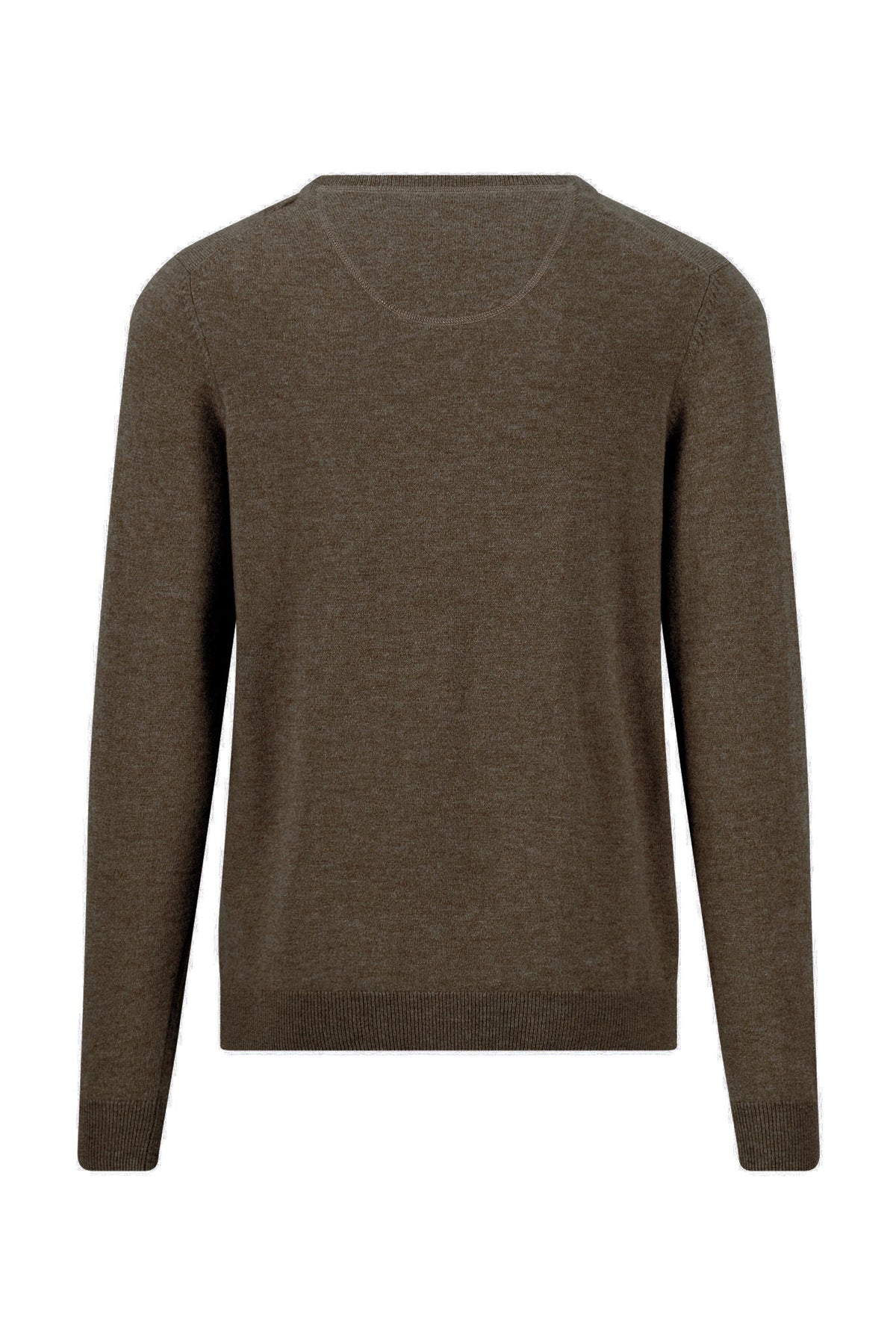 Fynch Hatton Merino Cashmere Crew Neck Jumper - Soil