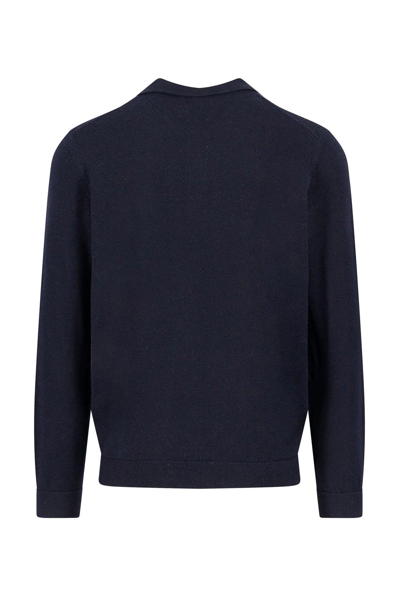Fynch Hatton Merino Wool Knitted Polo - Navy