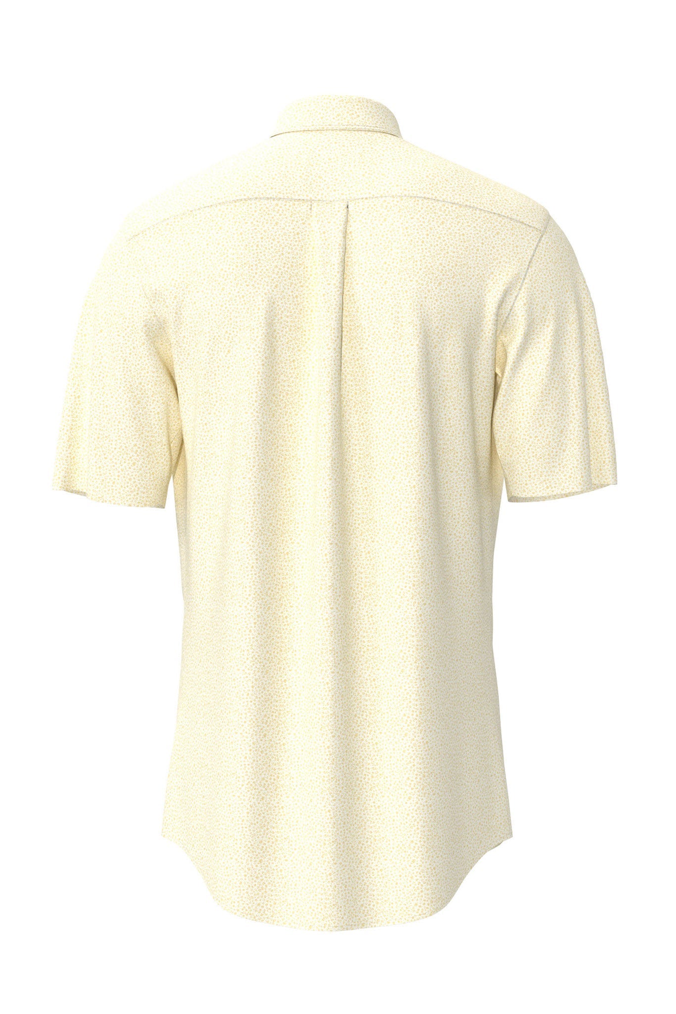 Fynch Hatton Mini Floral Short Sleeve Shirt - Pale Yellow