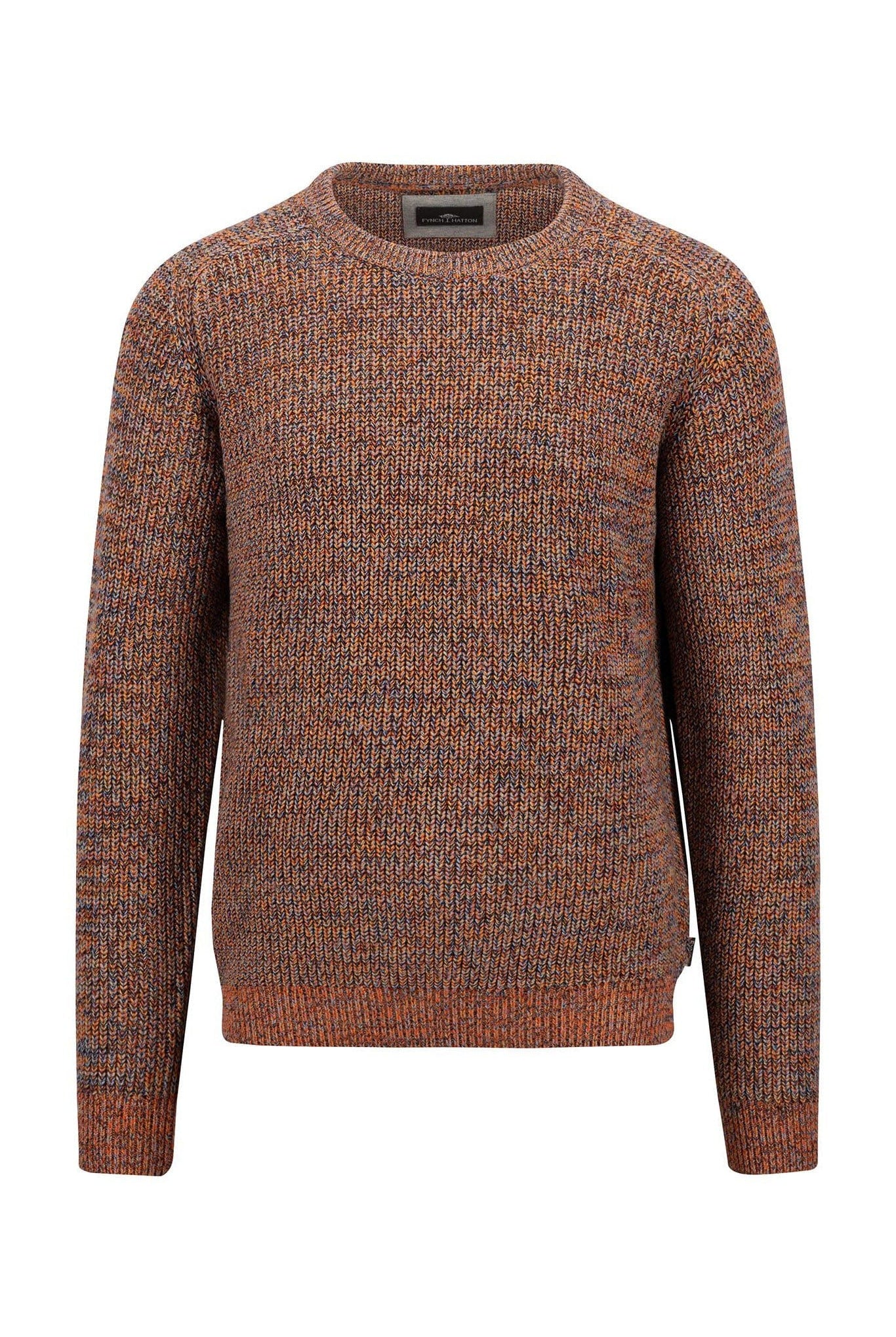 Fynch Hatton Multi Yarn Crew Neck Jumper - Flame