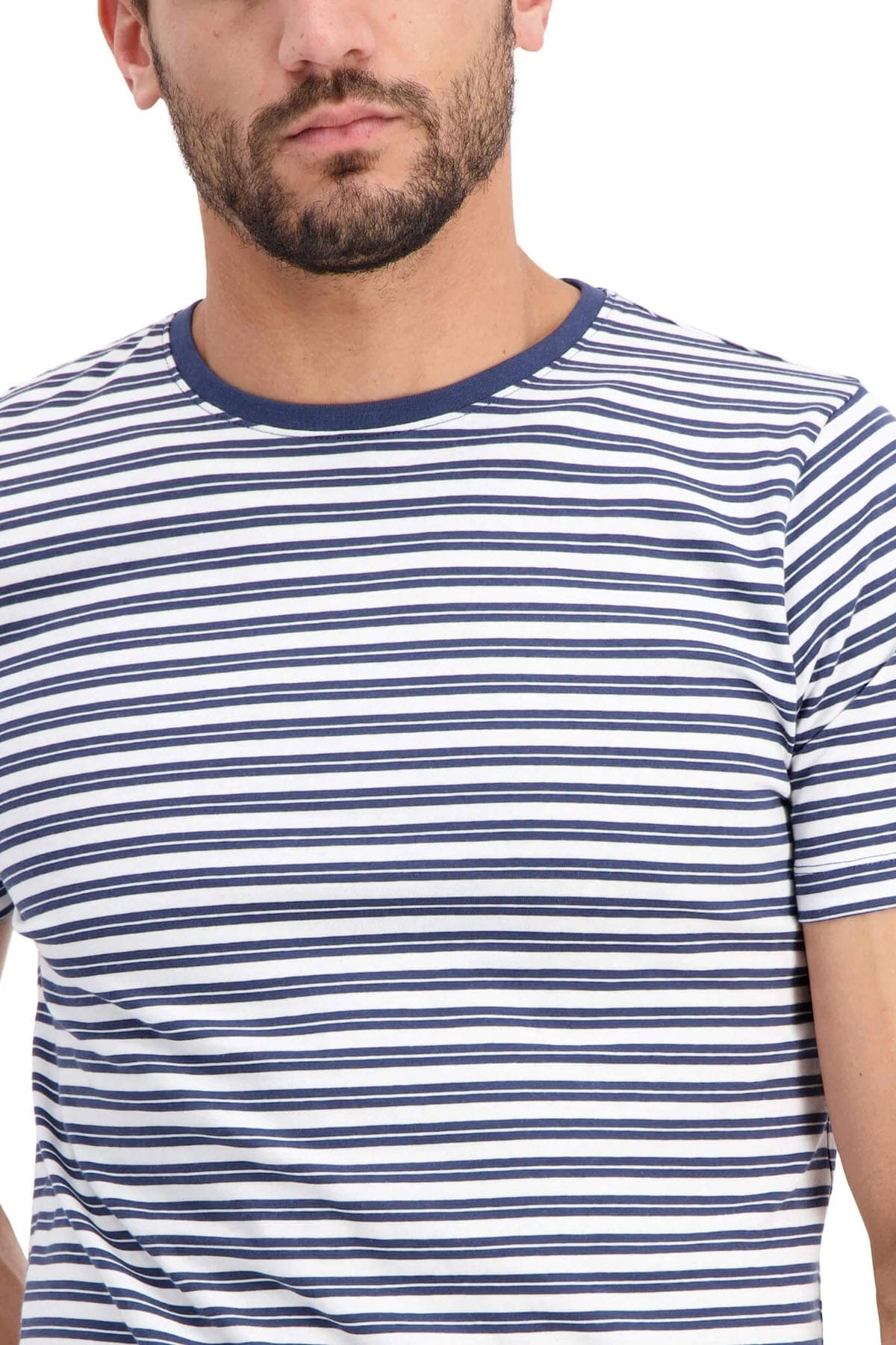 Fynch Hatton Organic Cotton T-Shirt - Navy Stripe