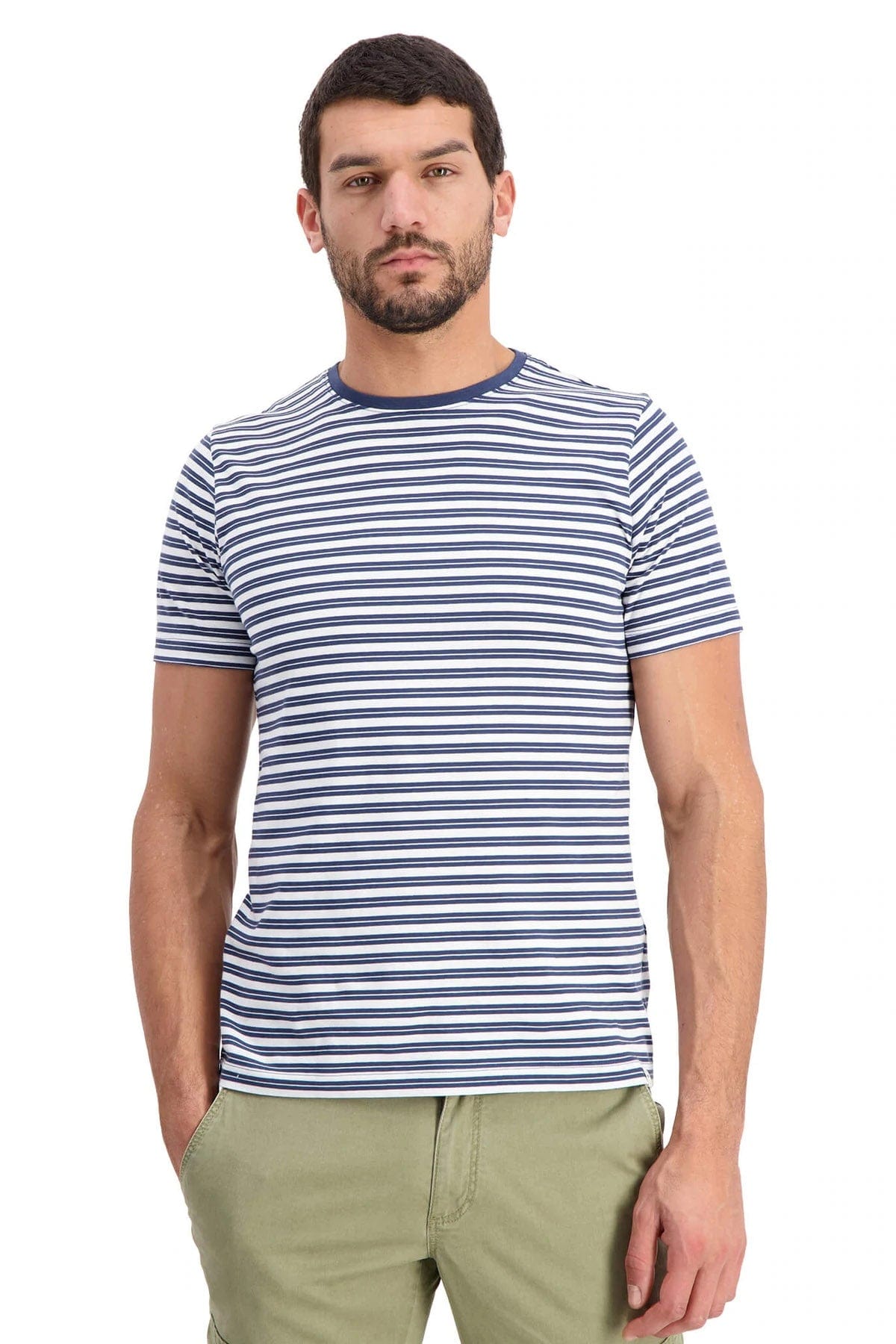 Fynch Hatton Organic Cotton T-Shirt - Navy Stripe