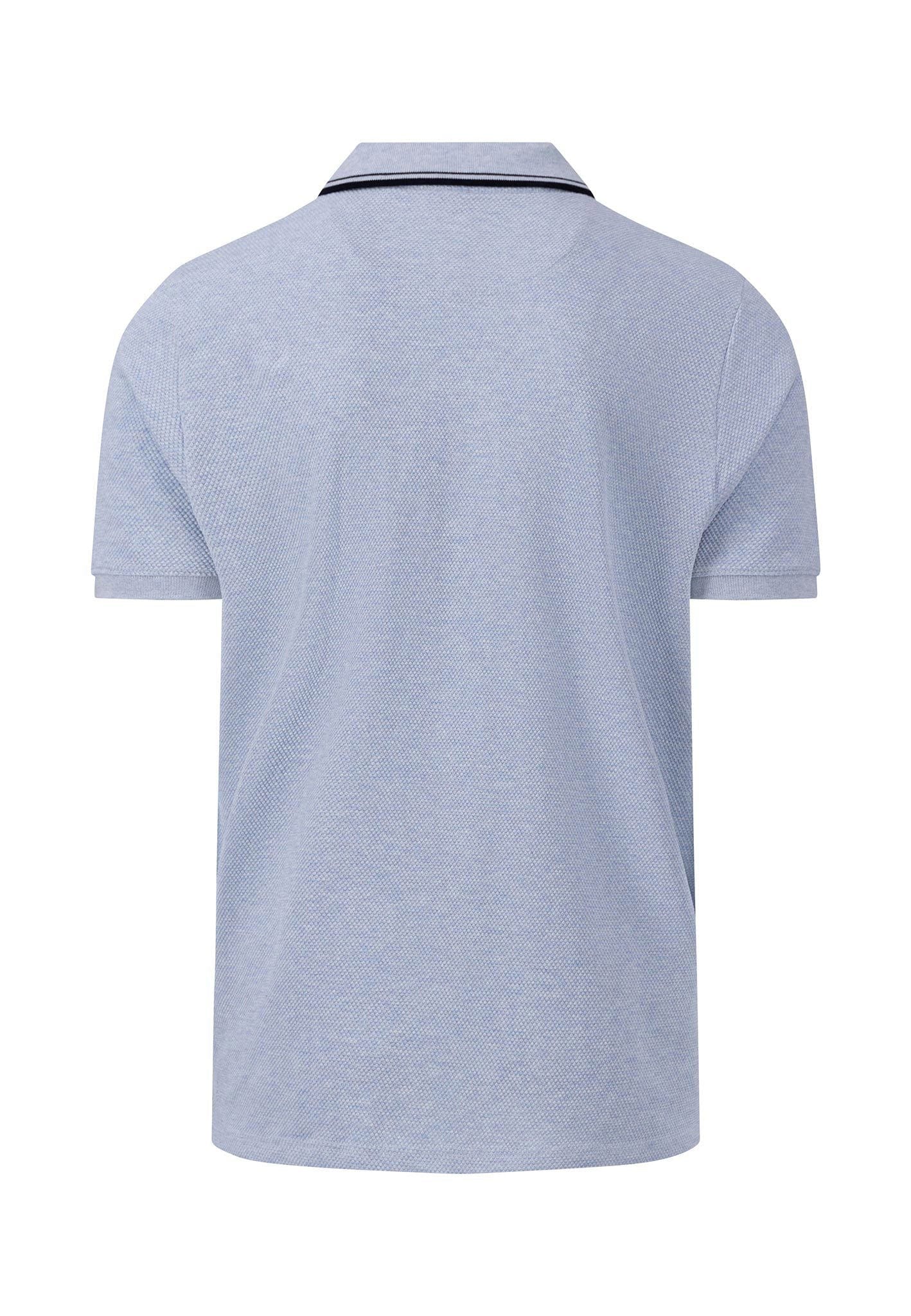 Fynch Hatton Popcorn Structure Polo Shirt - Summer Breeze