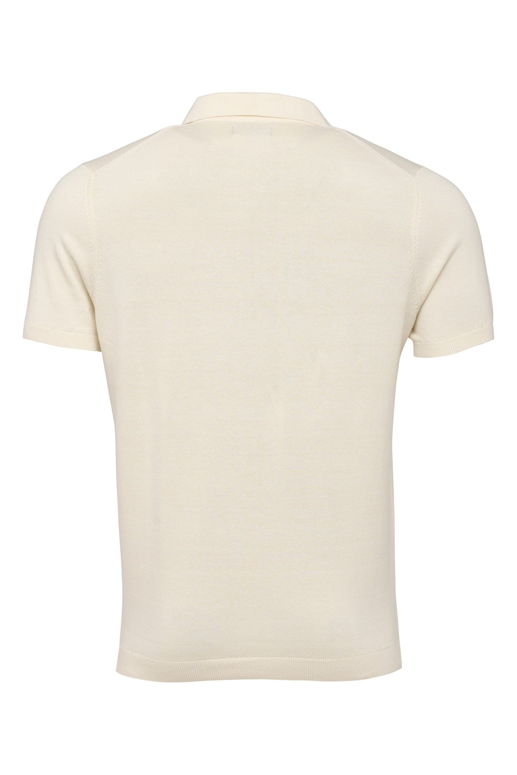 Fynch Hatton Premium Cotton Silk Knitted Polo - Off White