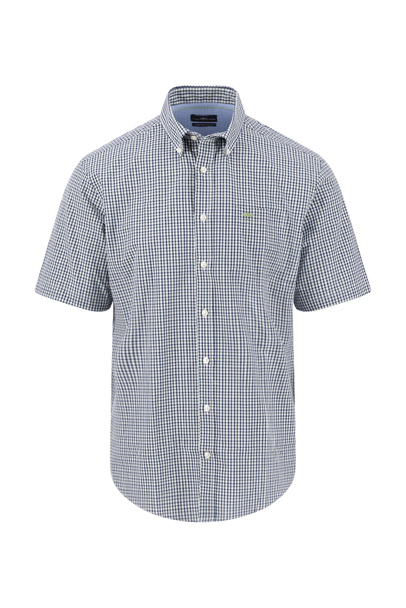 Fynch Hatton Short Sleeve Check Shirt - Avocado