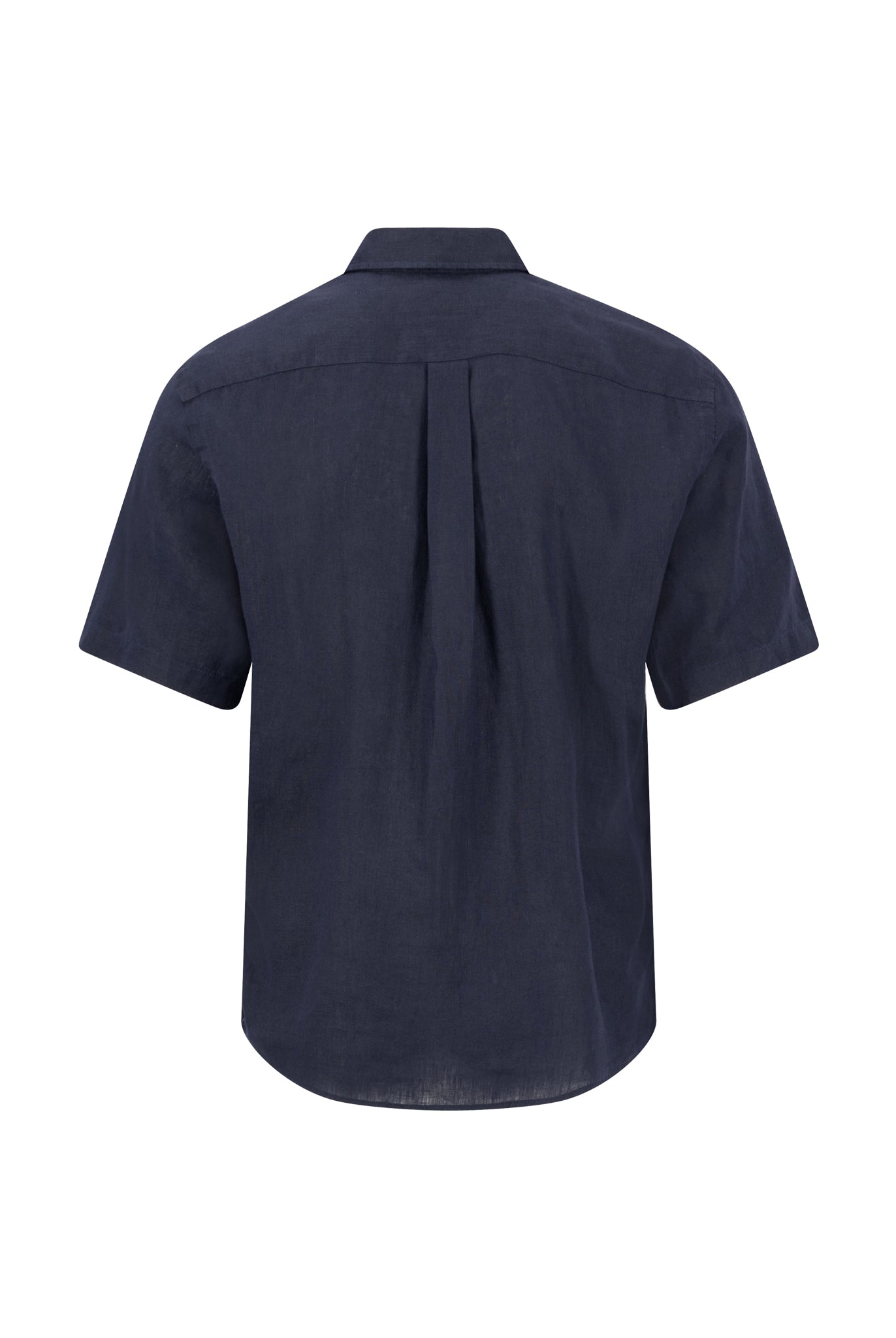 Fynch Hatton Short Sleeve Linen Shirt - Navy