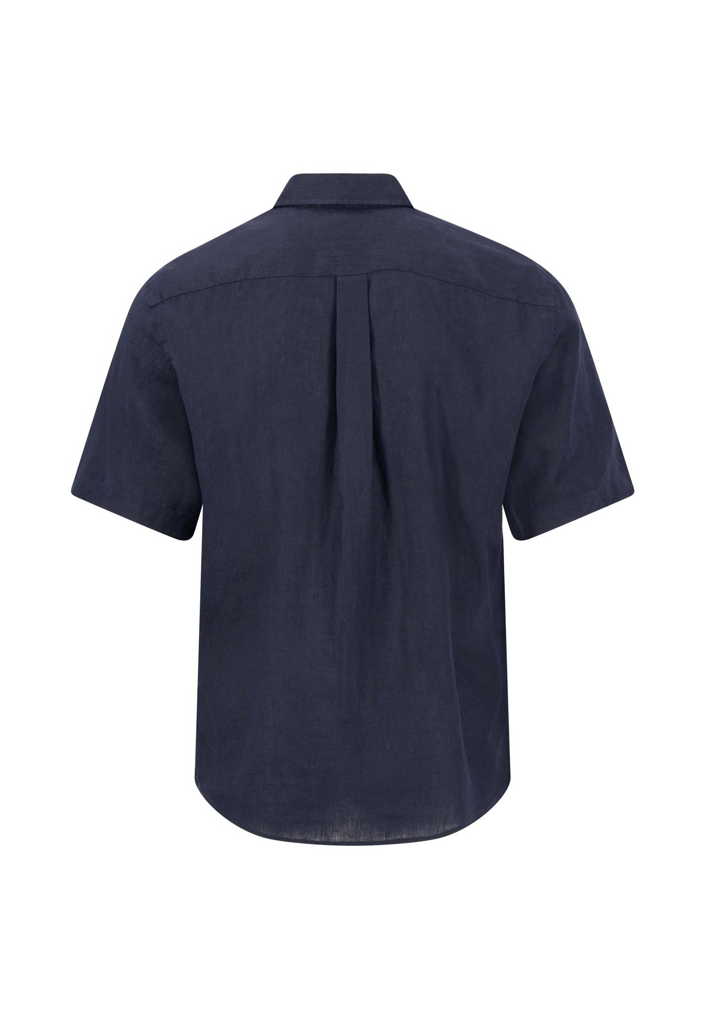 Fynch Hatton Short Sleeve Linen Shirt - Navy