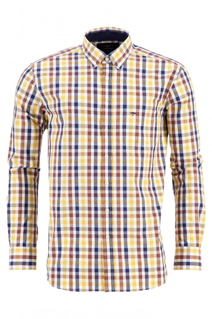 Fynch Hatton Soft Cotton Long Sleeve Shirt - Dijon