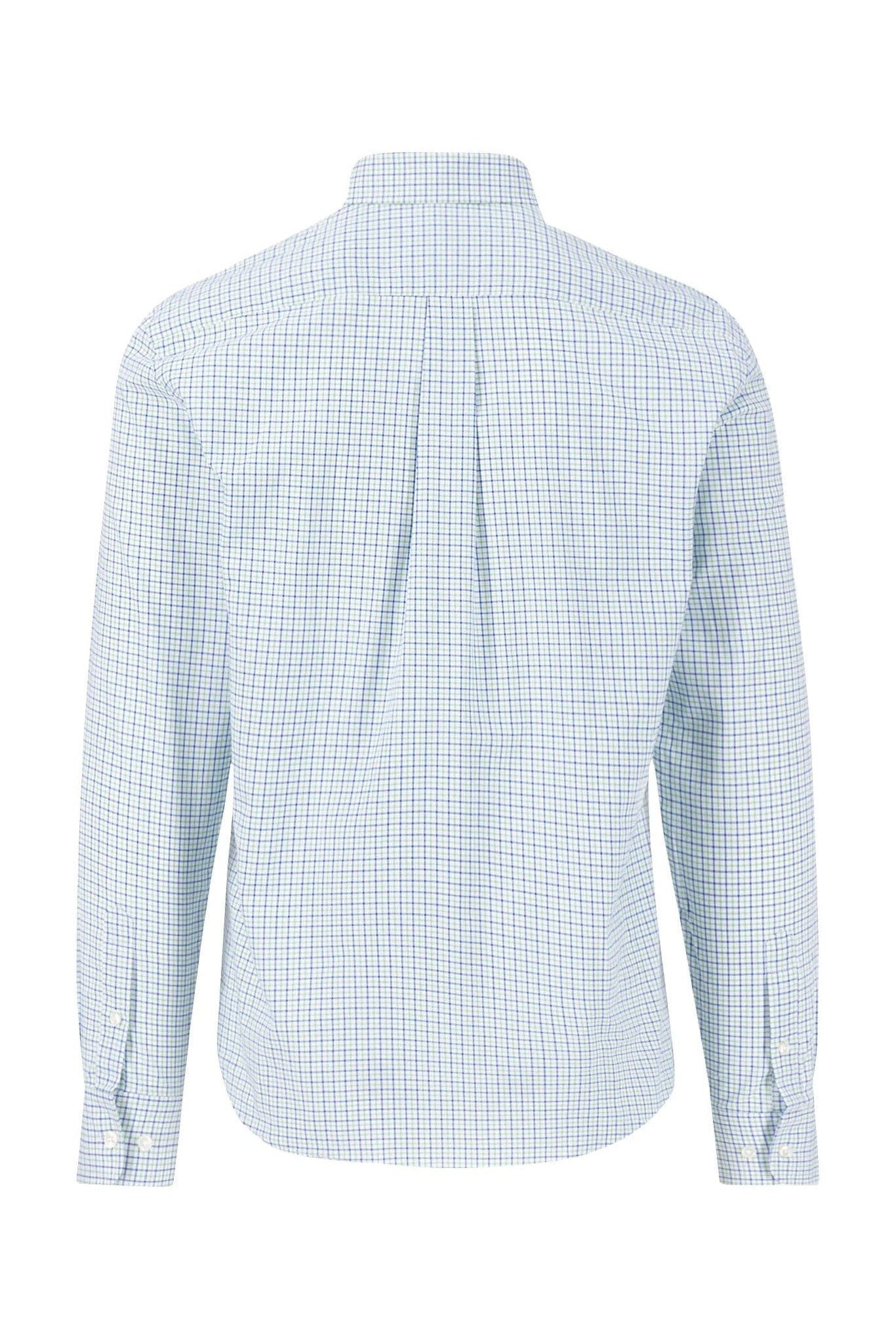 Fynch Hatton Summer Oxford Check Shirt - Turf Green