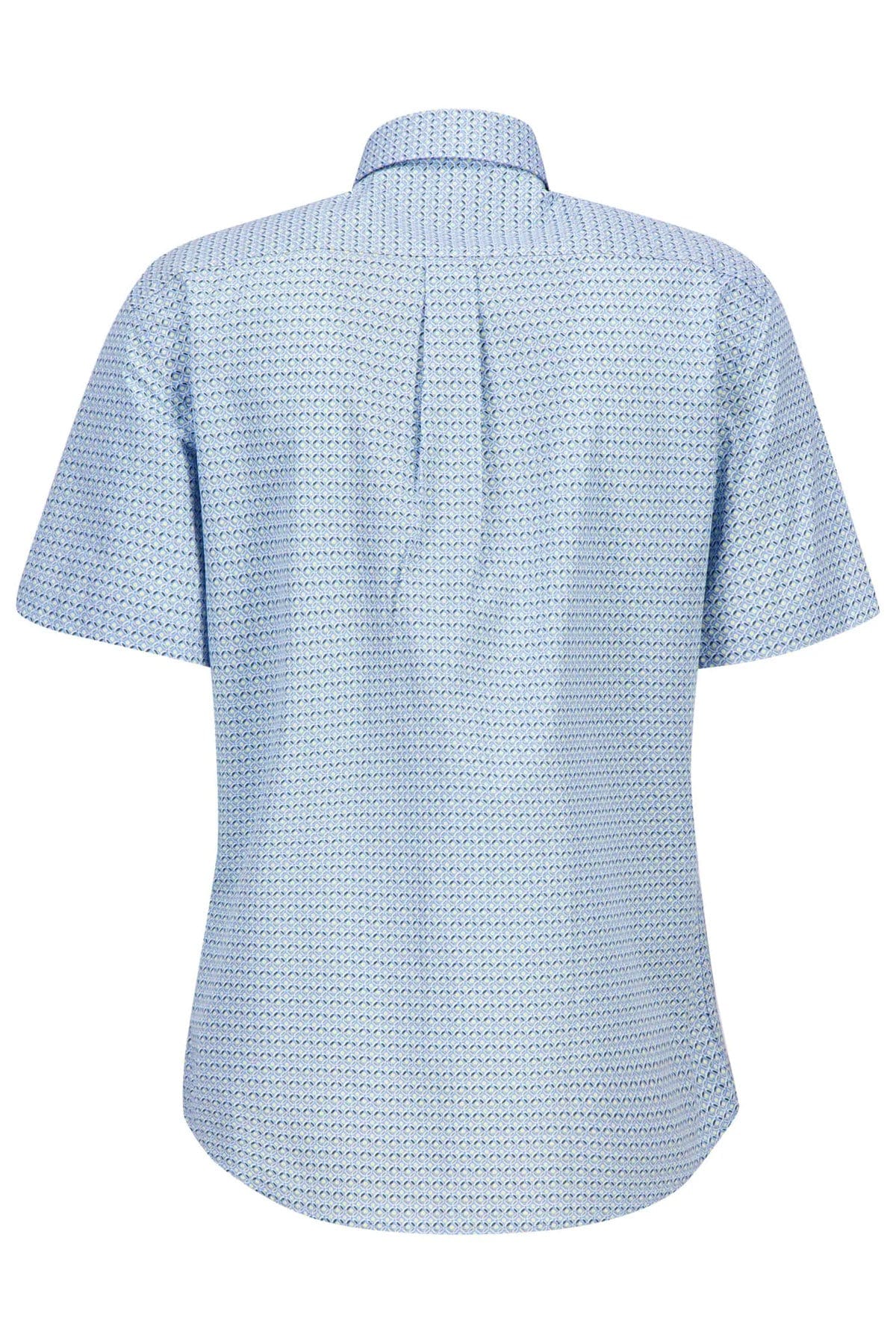 Fynch Hatton Summer Short Sleeve Shirt - Light Sky Print