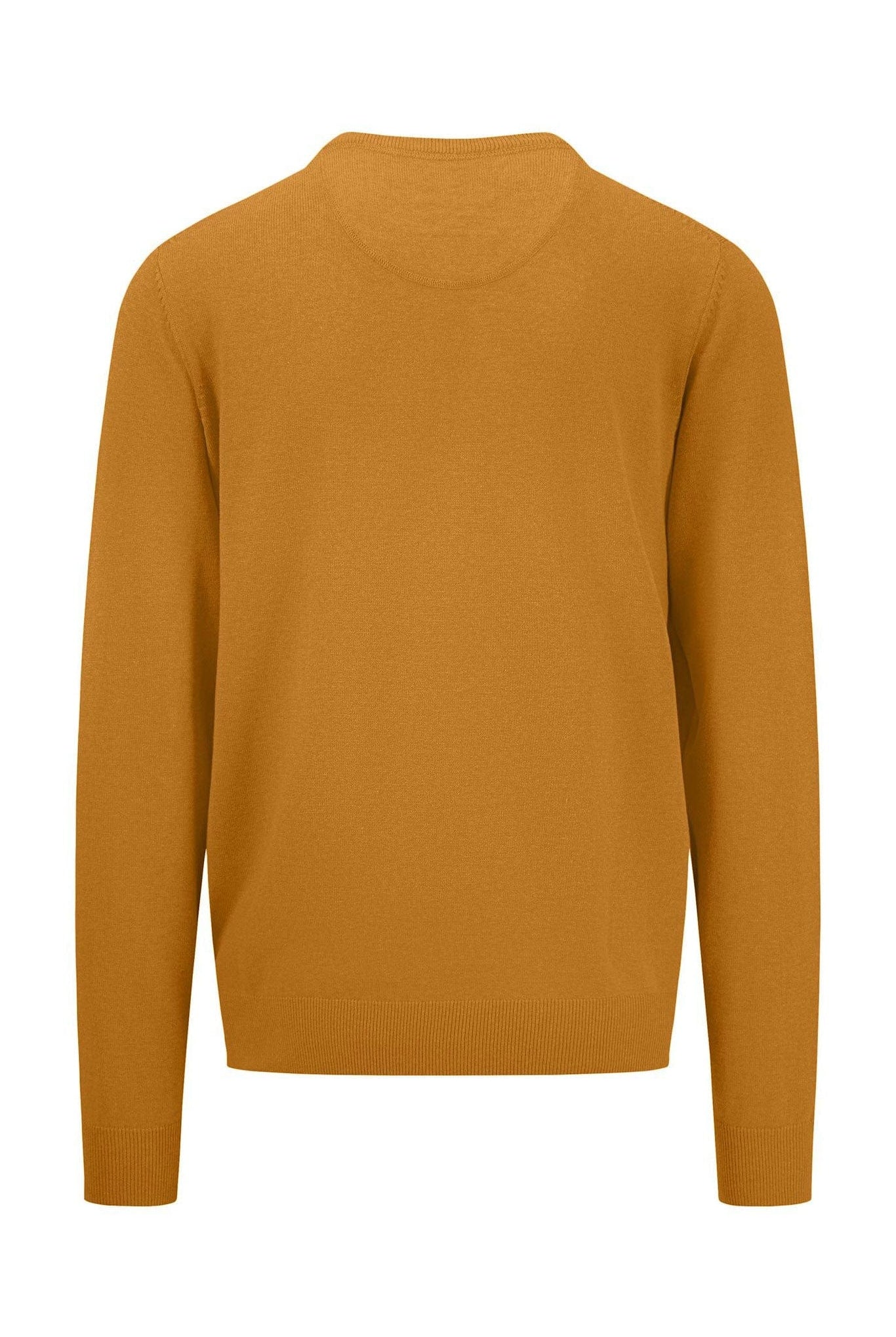 Fynch Hatton Superfine Cotton Crew Neck Jumper - New Dijon
