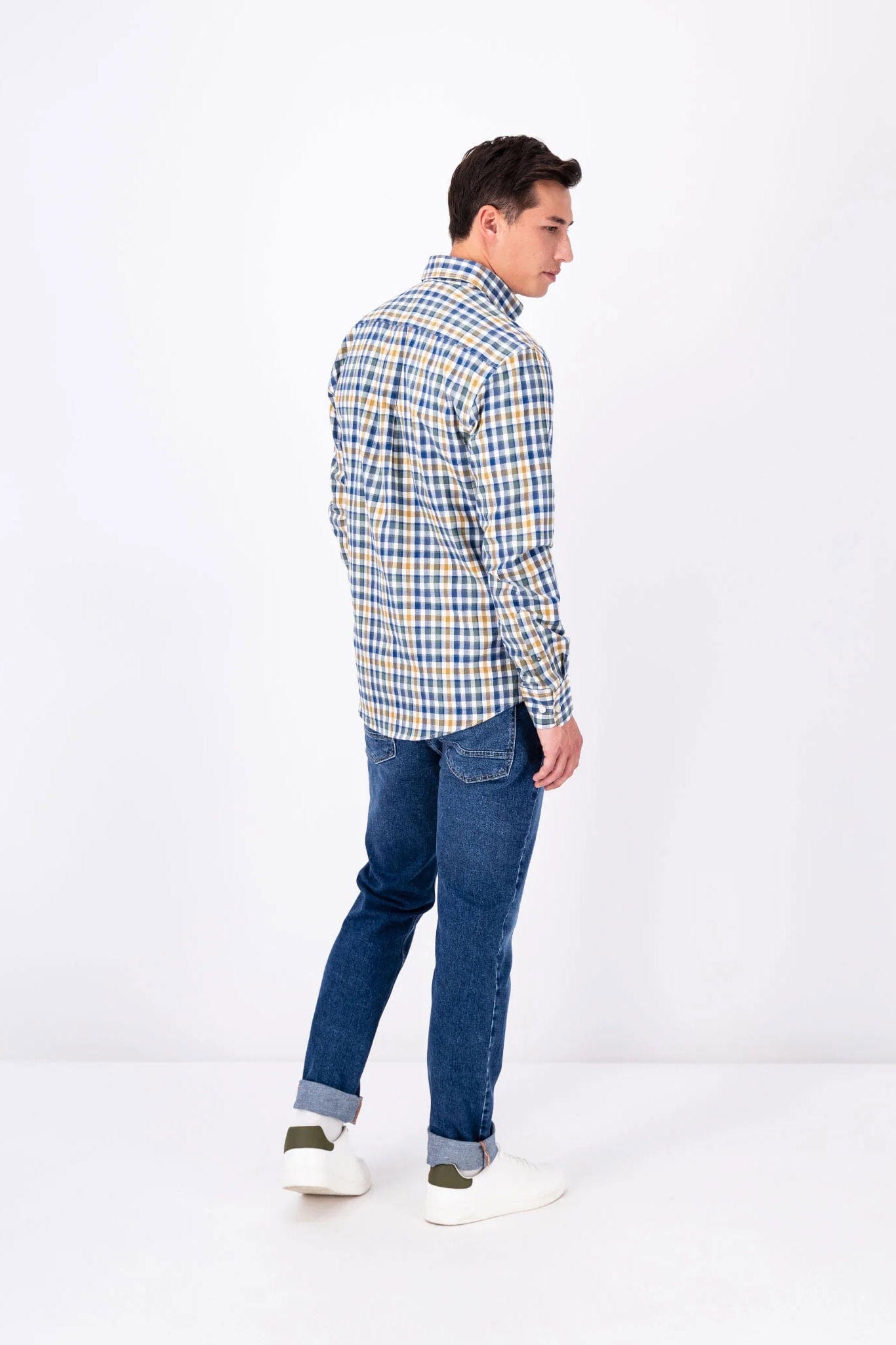 Fynch Hatton Supersoft Brushed Cotton Check Shirt - Caramel