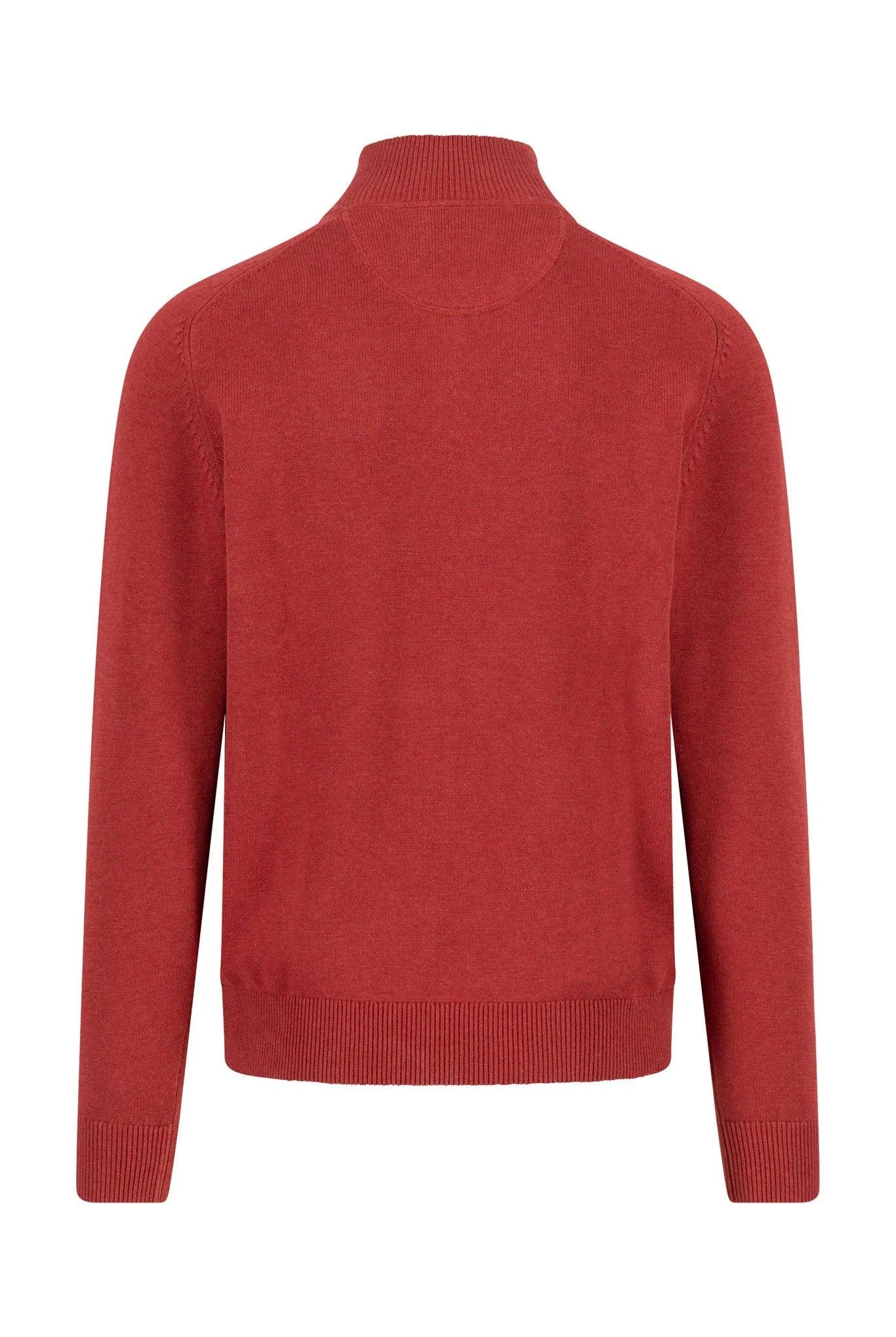 Fynch Hatton Supersoft Quarter Zip Jumper - Garnet Red