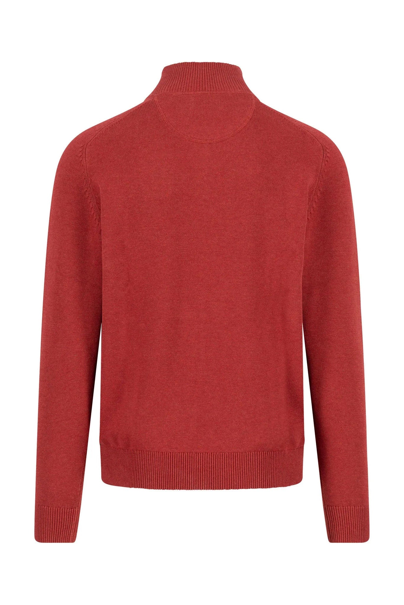 Fynch Hatton Supersoft Quarter Zip Jumper - Garnet Red