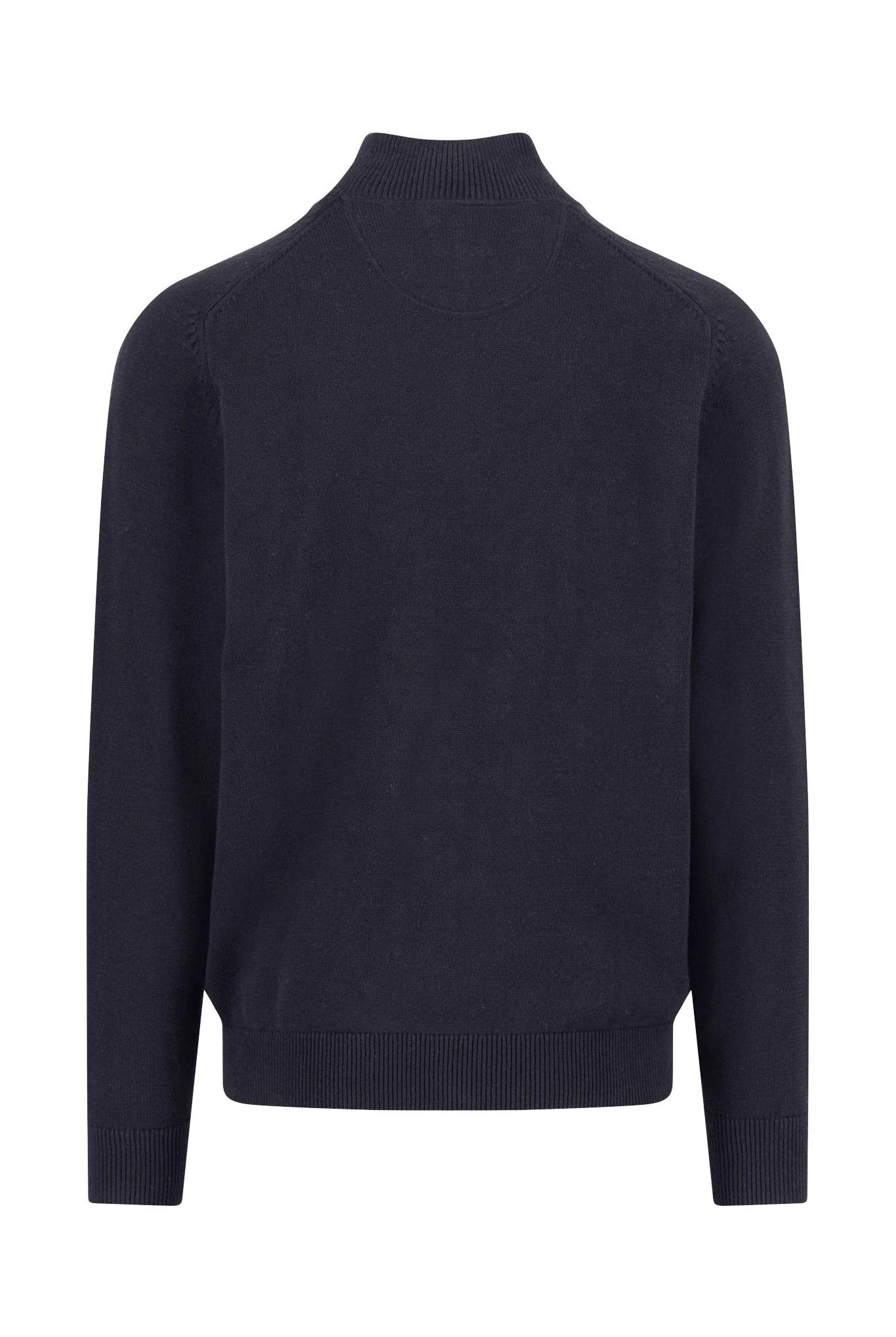 Fynch Hatton Supersoft Quarter Zip Jumper - Navy