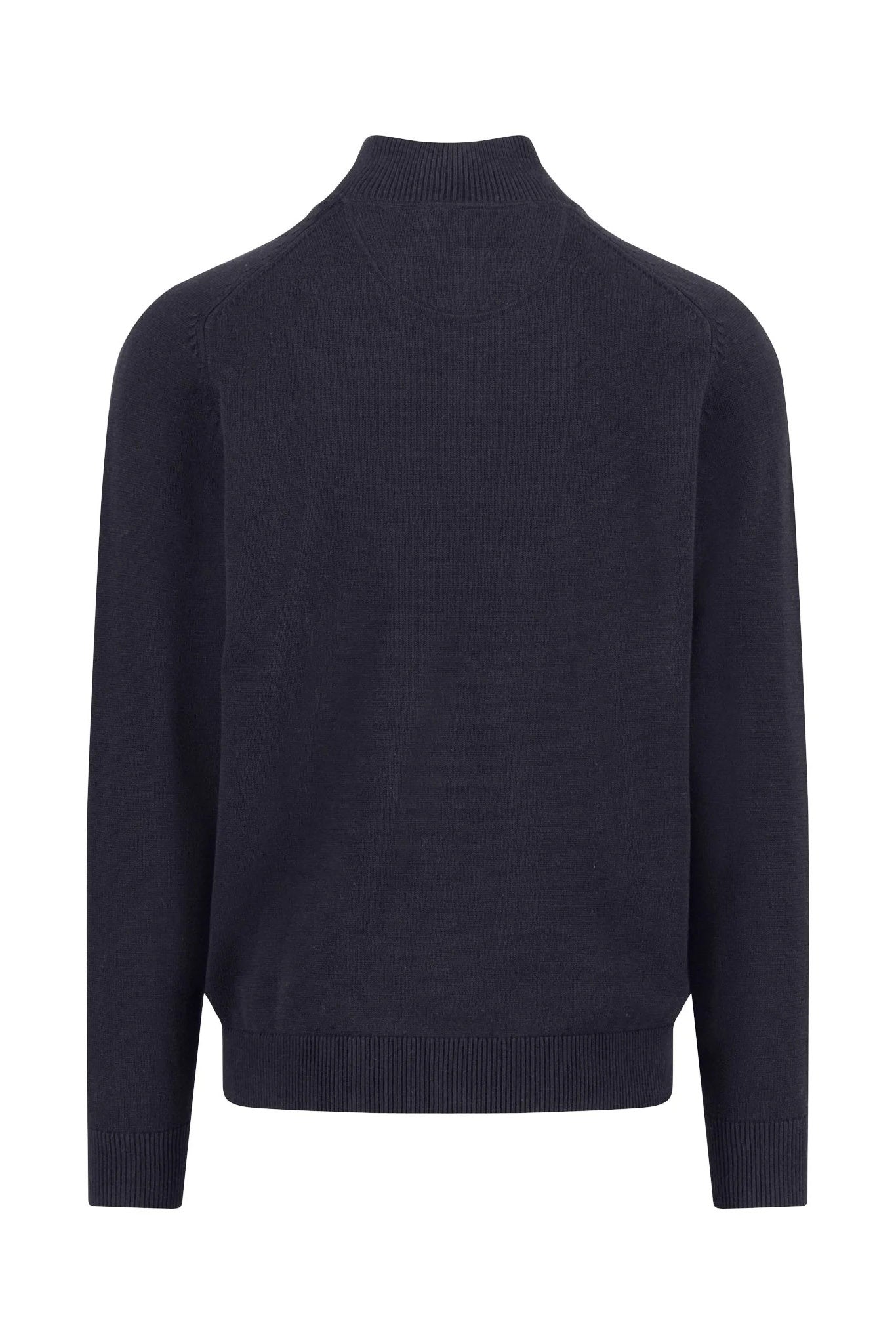 Fynch Hatton Supersoft Quarter Zip Jumper - Navy