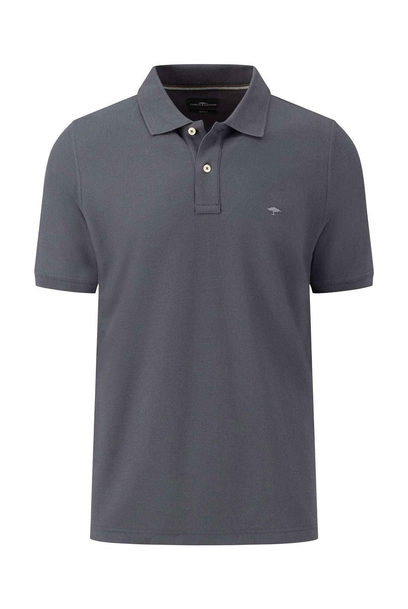 Fynch Hatton Supima Cotton Polo - Asphalt