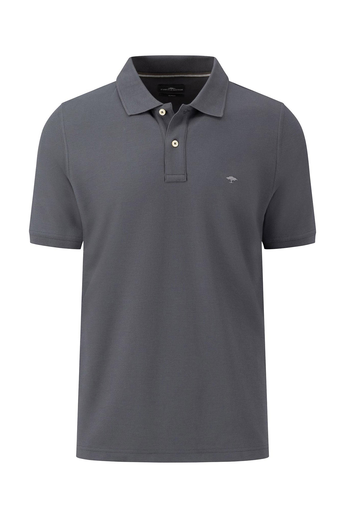 Fynch Hatton Supima Cotton Polo - Asphalt