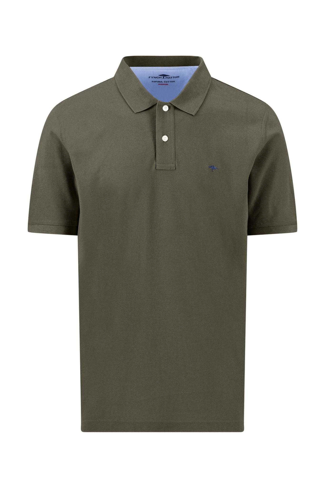 Fynch Hatton Supima Cotton Polo - Dark Khaki