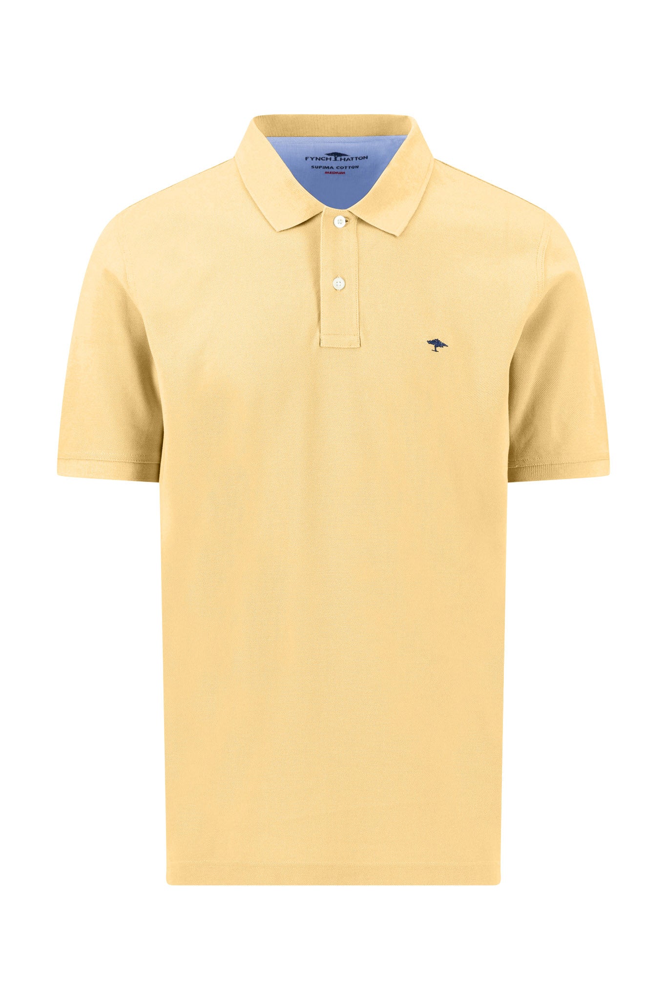 Fynch Hatton Supima Cotton Polo - Pale Yellow