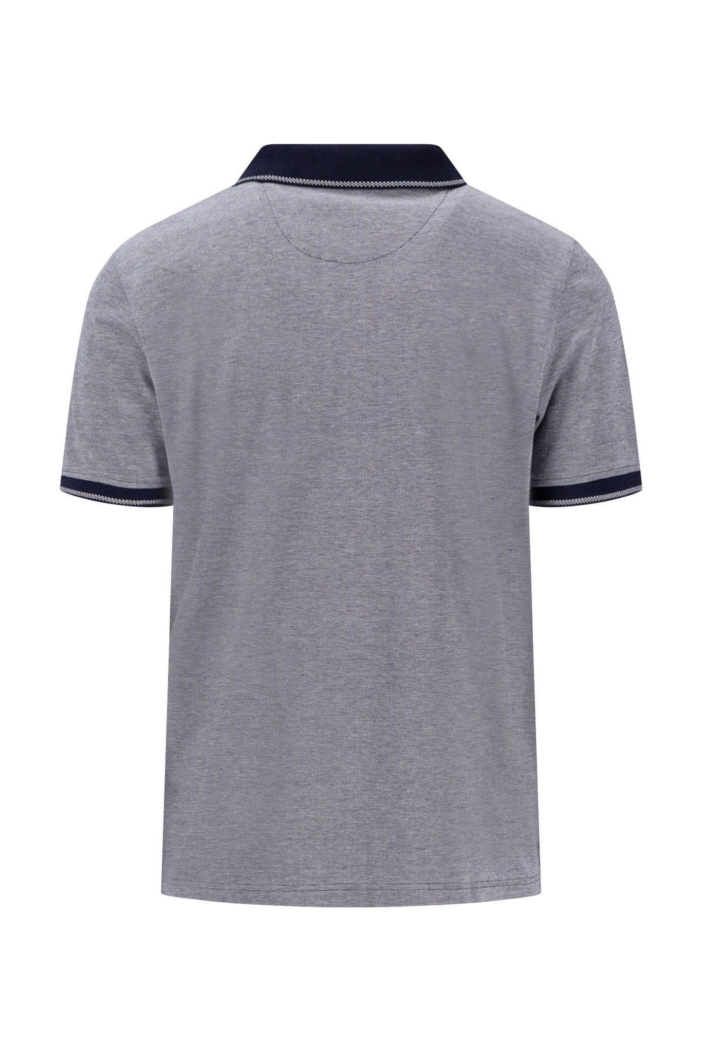 Fynch Hatton Two-Tone Stripe Polo - Navy