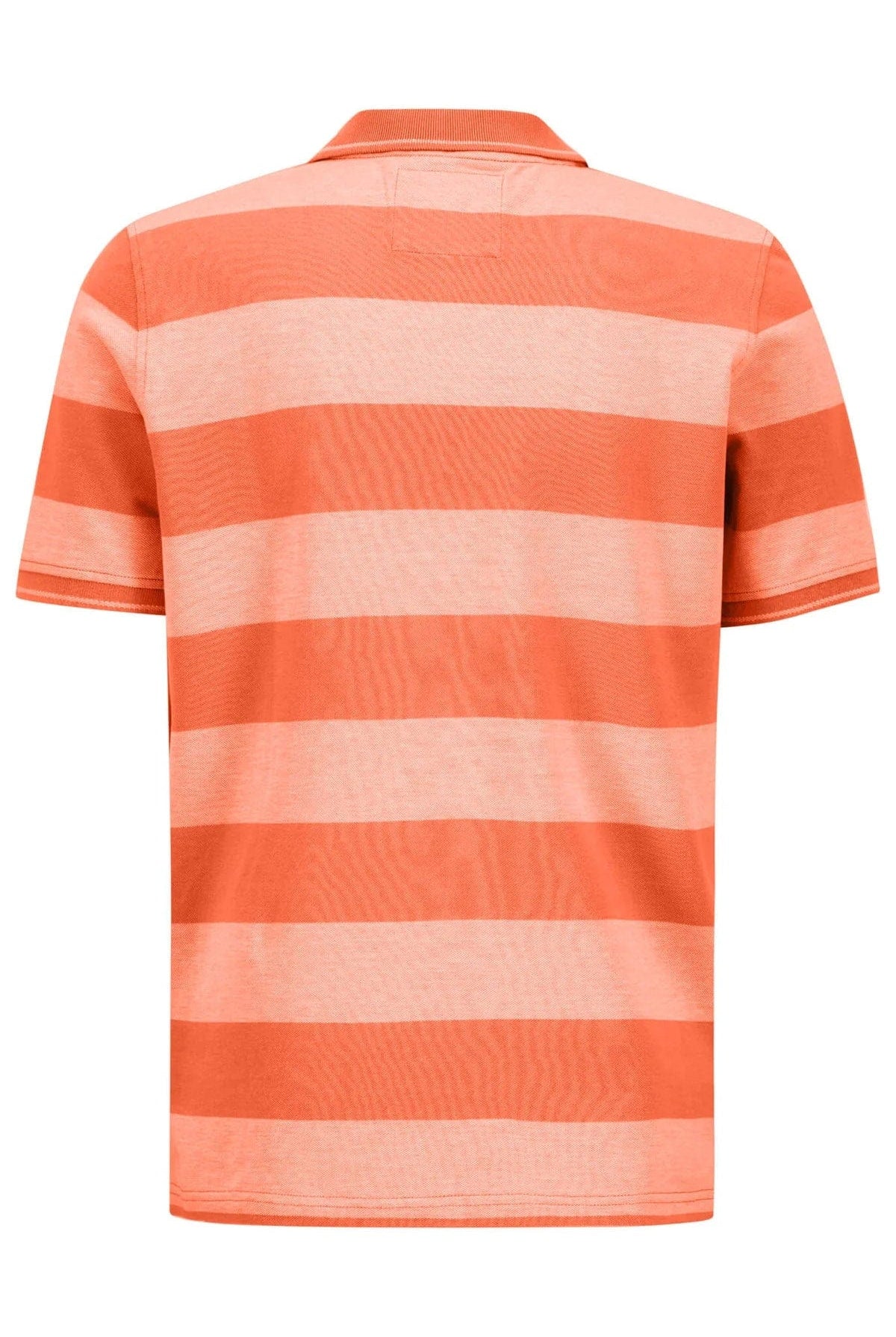 Fynch Hatton Two-Tone Stripe Polo - Tangerine