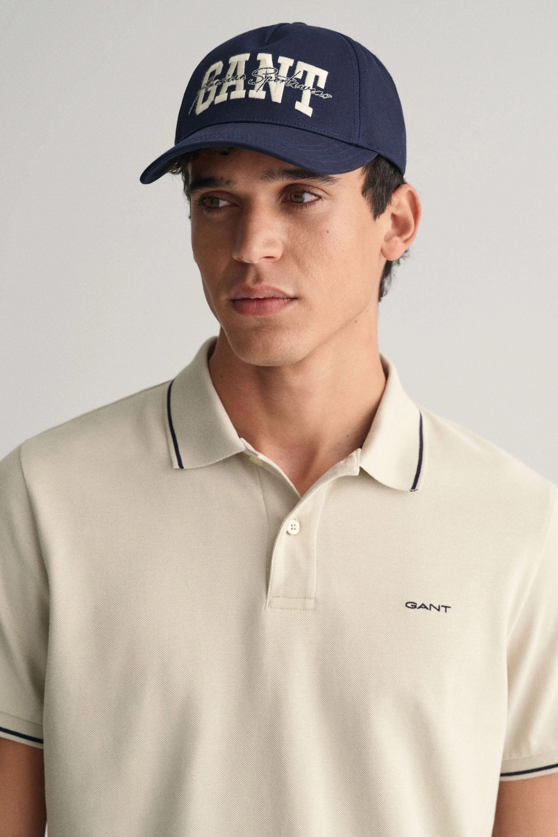 GANT Regular Fit Shield Tipping Pique Polo - Silky Beige