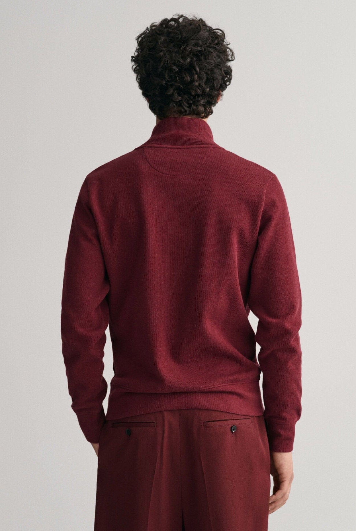 GANT Sacker Rib Half Zip Sweatshirt - Plumped Red