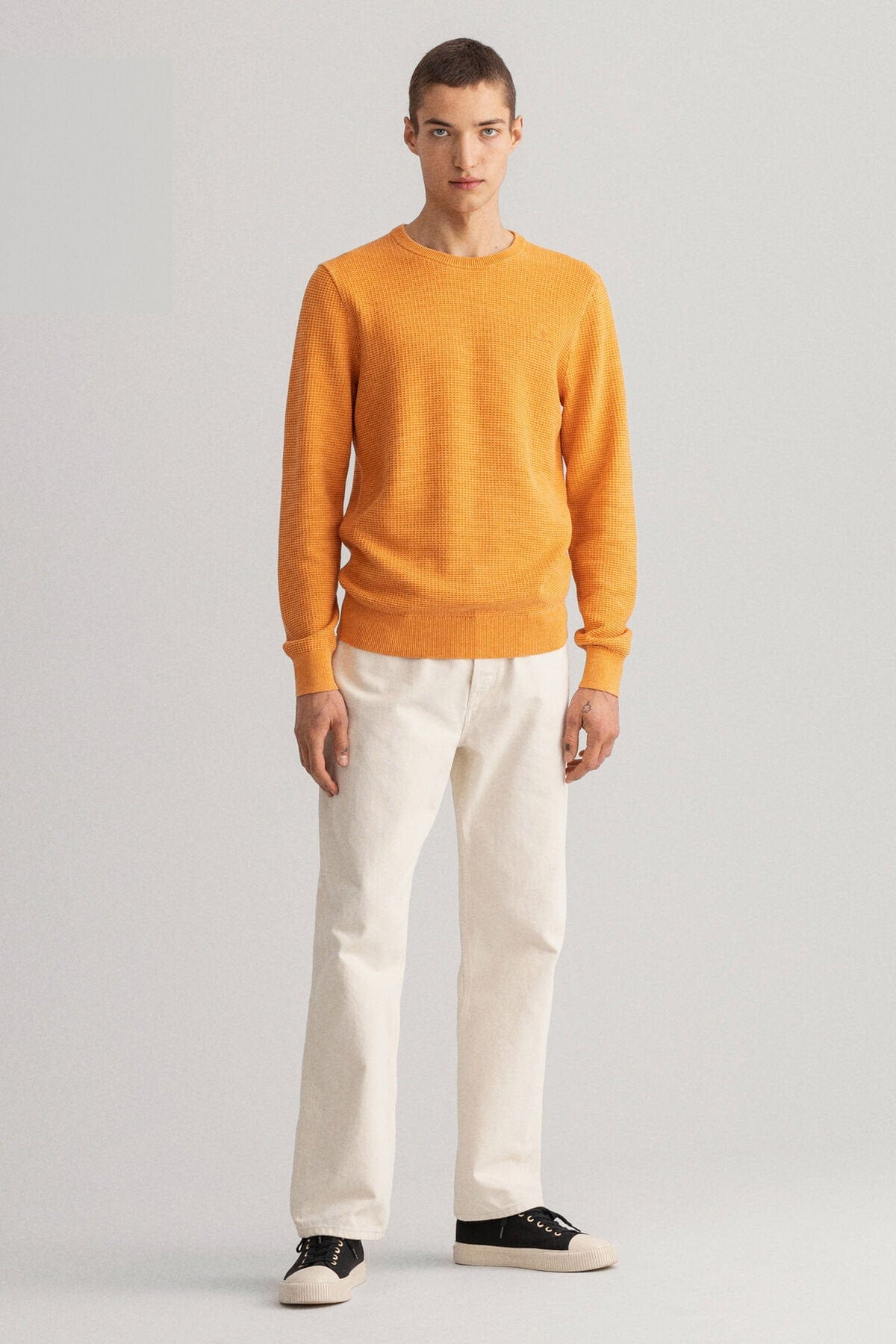 GANT Sunfaded Crew Neck Jumper - Dahlia Orange