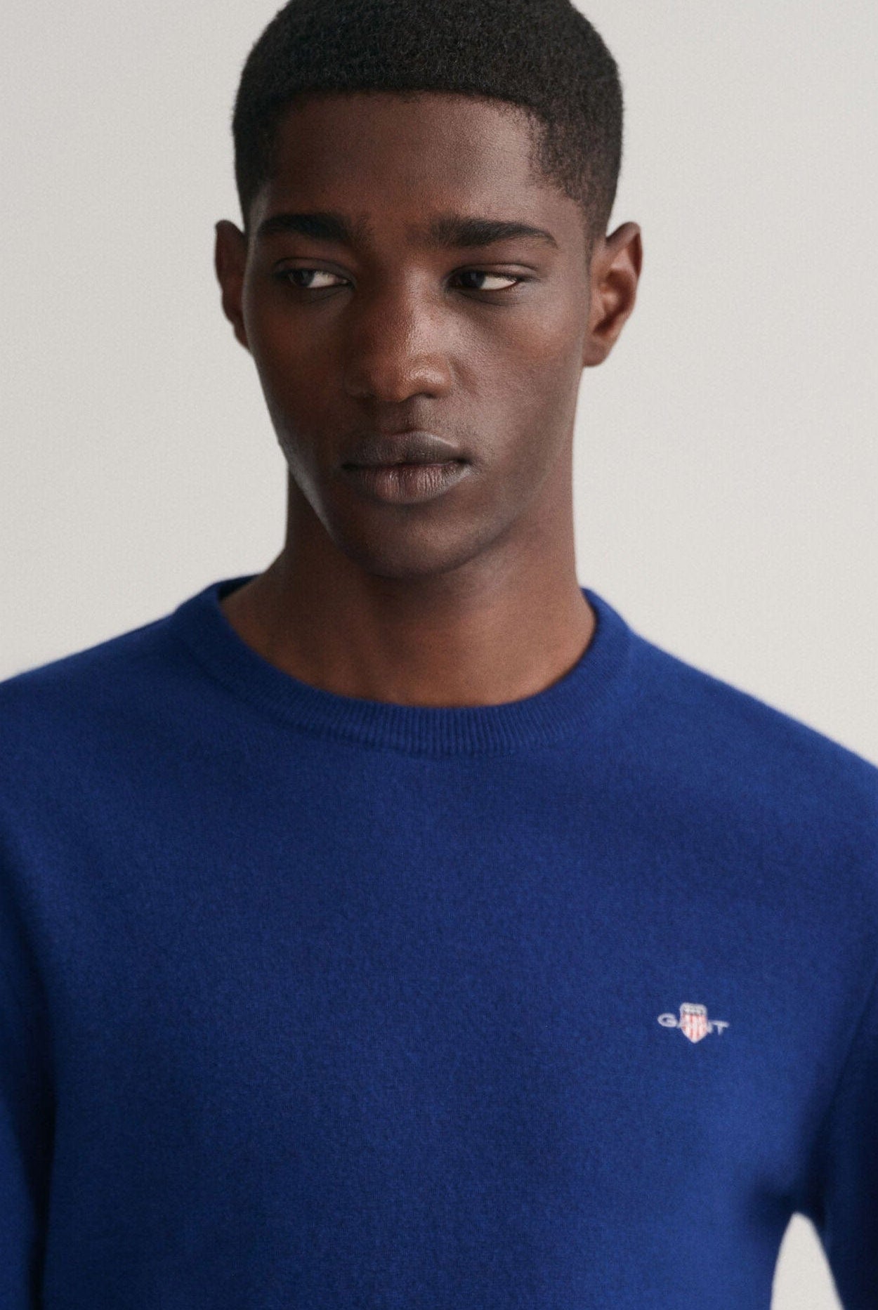 GANT Superfine Lambswool Crew Neck - College Blue
