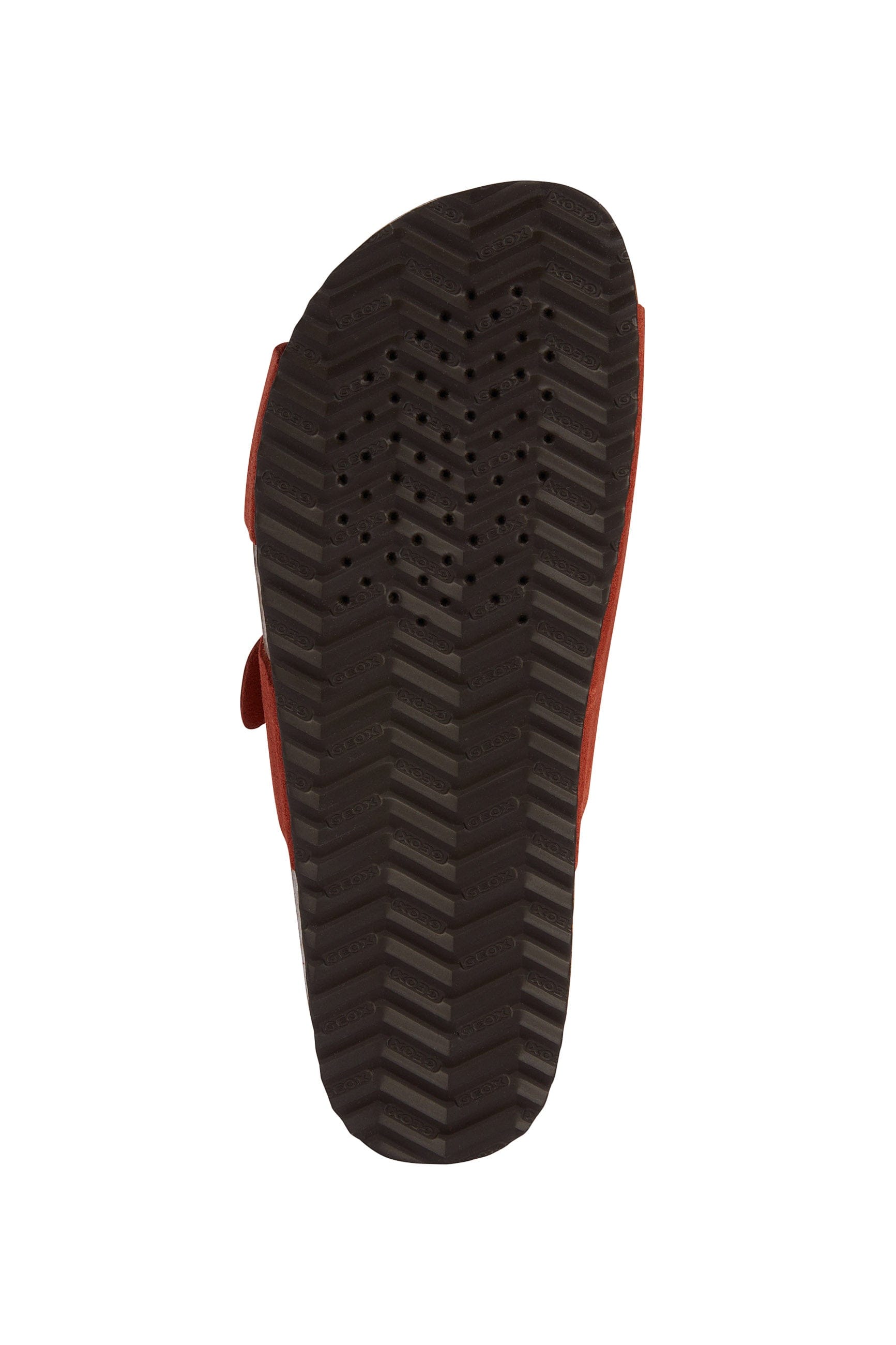 Geox Brionia Suede Leather Sandals - Brick