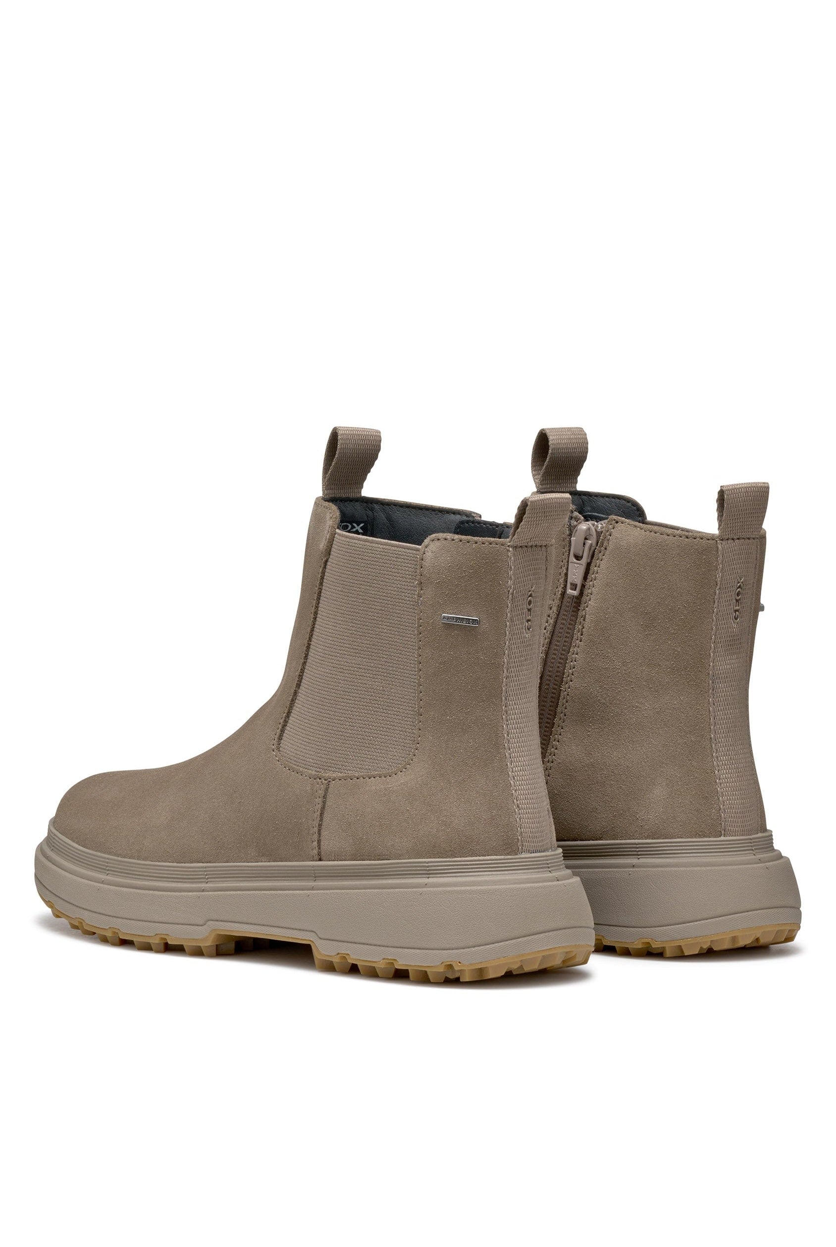 Geox Lamidie Grip ABX Waterproof Suede Ankle Boots - Taupe
