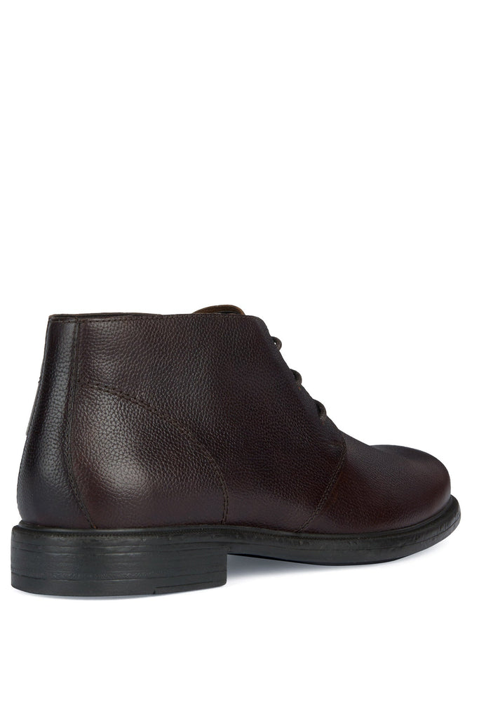 Geox Men's Terence Tumbled Leather Ankle Boots - Dark Coffee