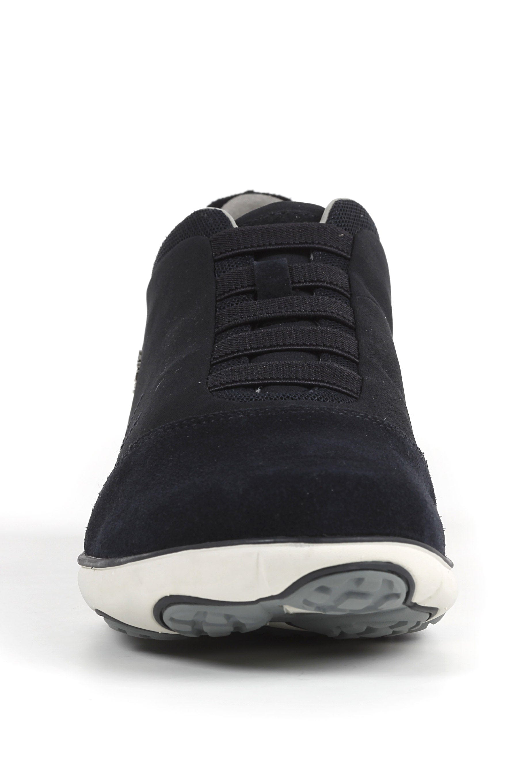 Geox Nebula Cotton & Suede Pull On Trainers - Navy