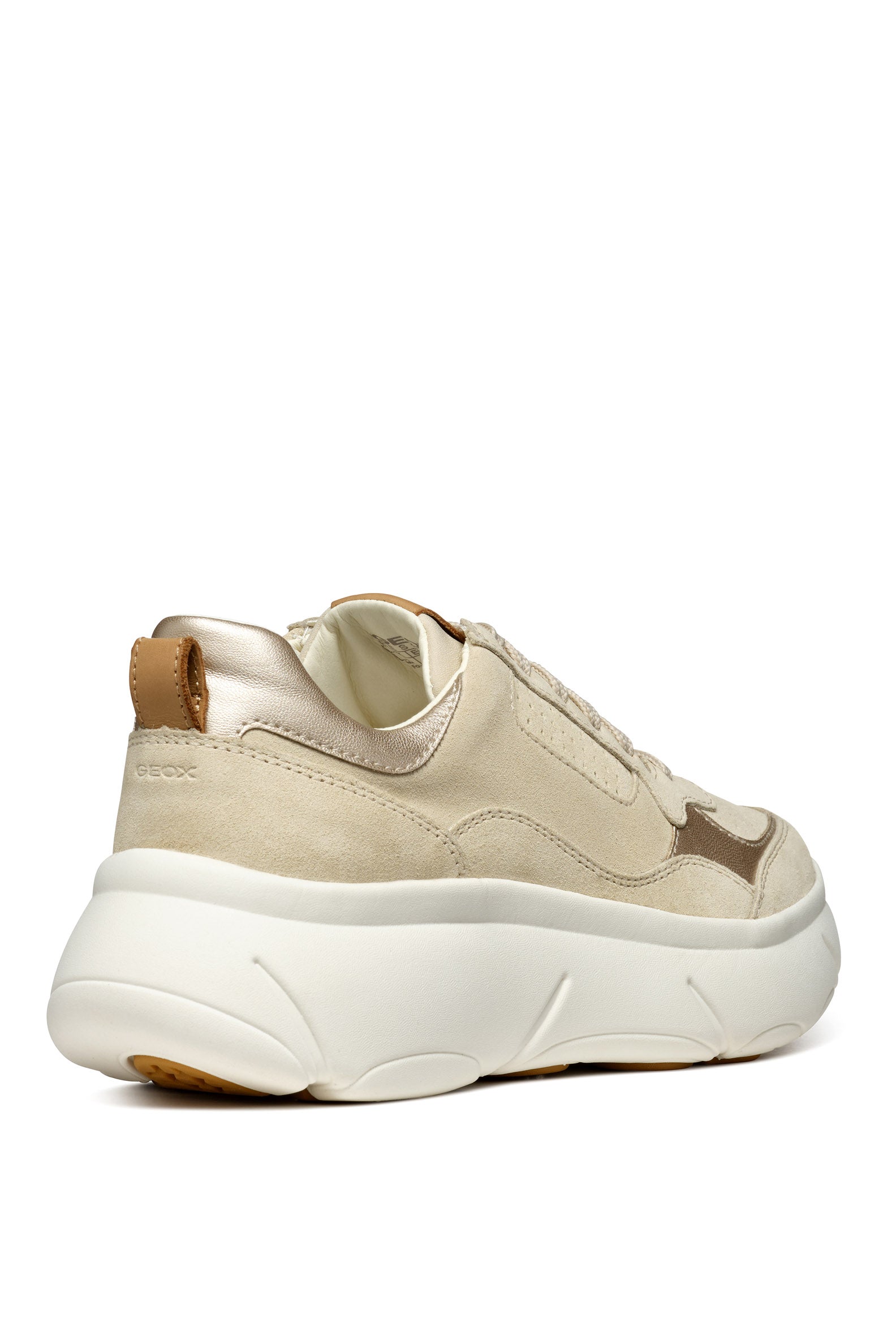 Geox Nebula Suede Platform Trainers - Light Sand