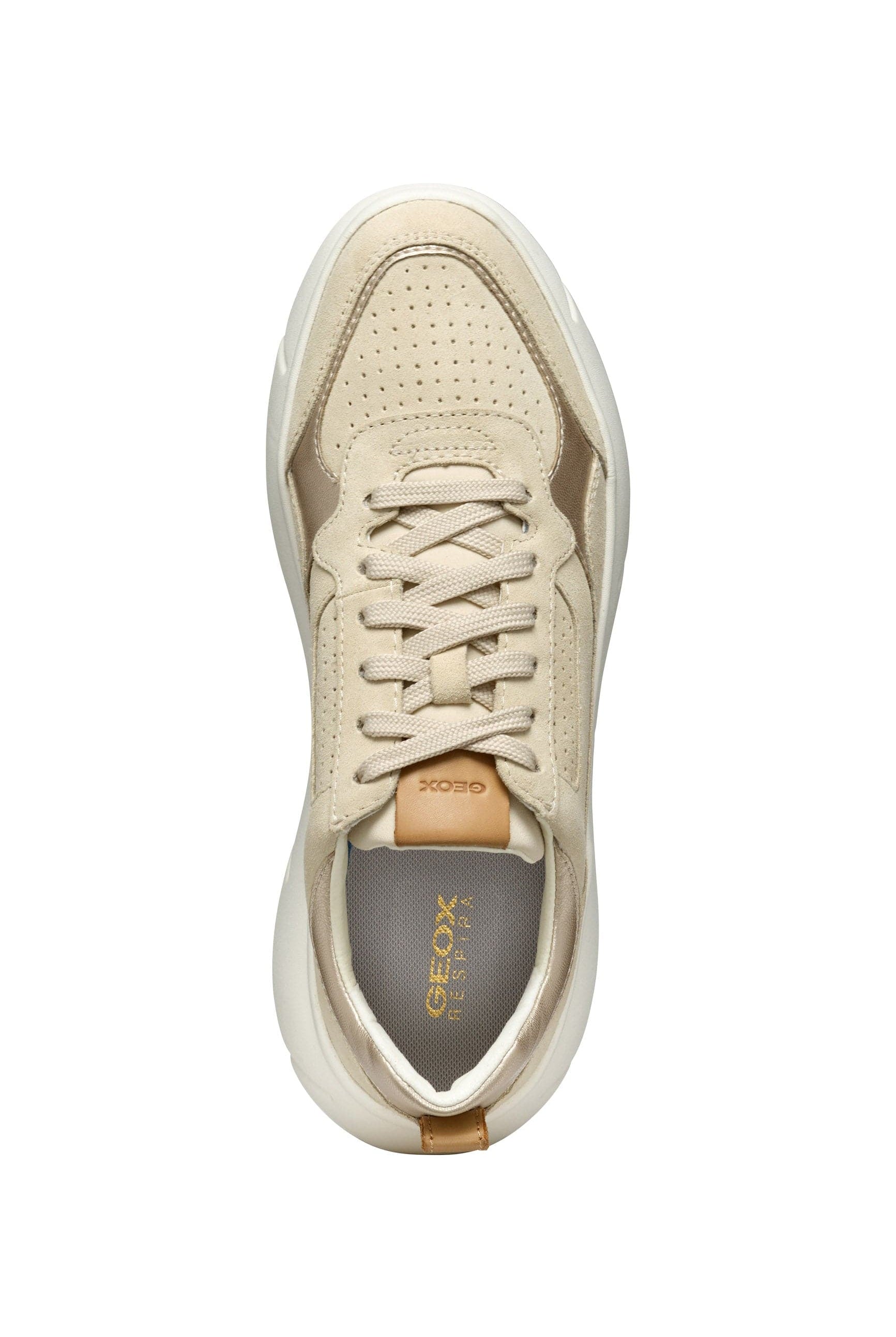 Geox Nebula Suede Platform Trainers - Light Sand